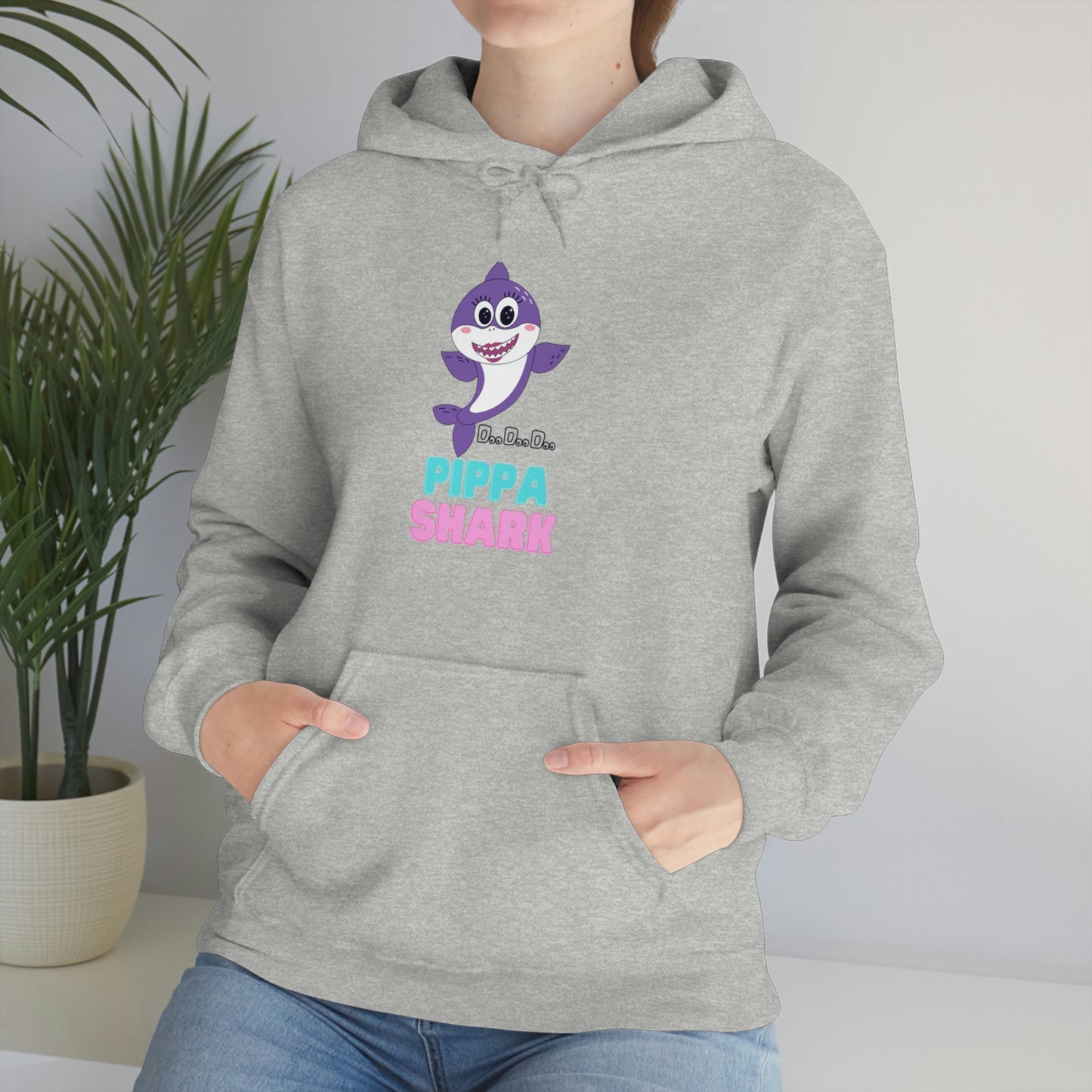 Pippa Shark Hoodie Unisex Heavy Blend Hooded Sweatshirt