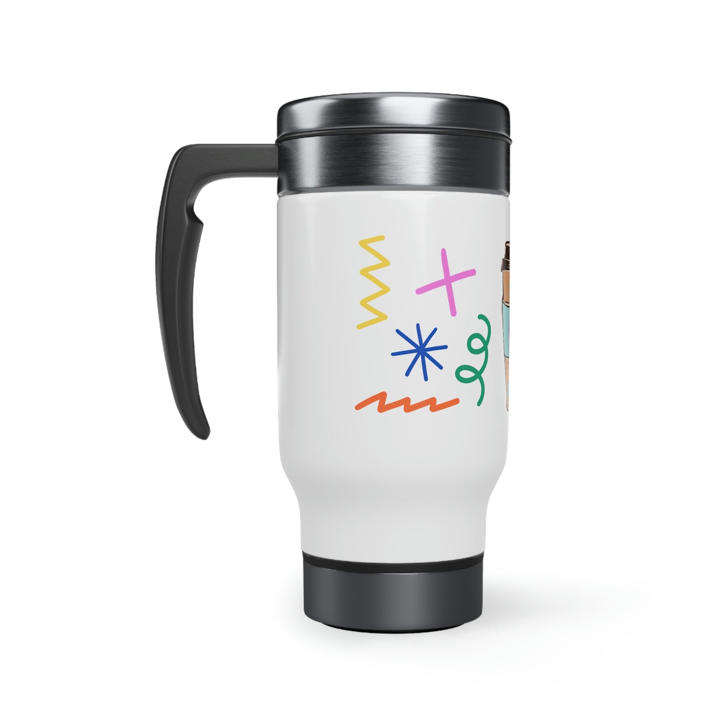 Mom Needs Coffee Stainless Steel Travel Mug with Handle, 14oz
