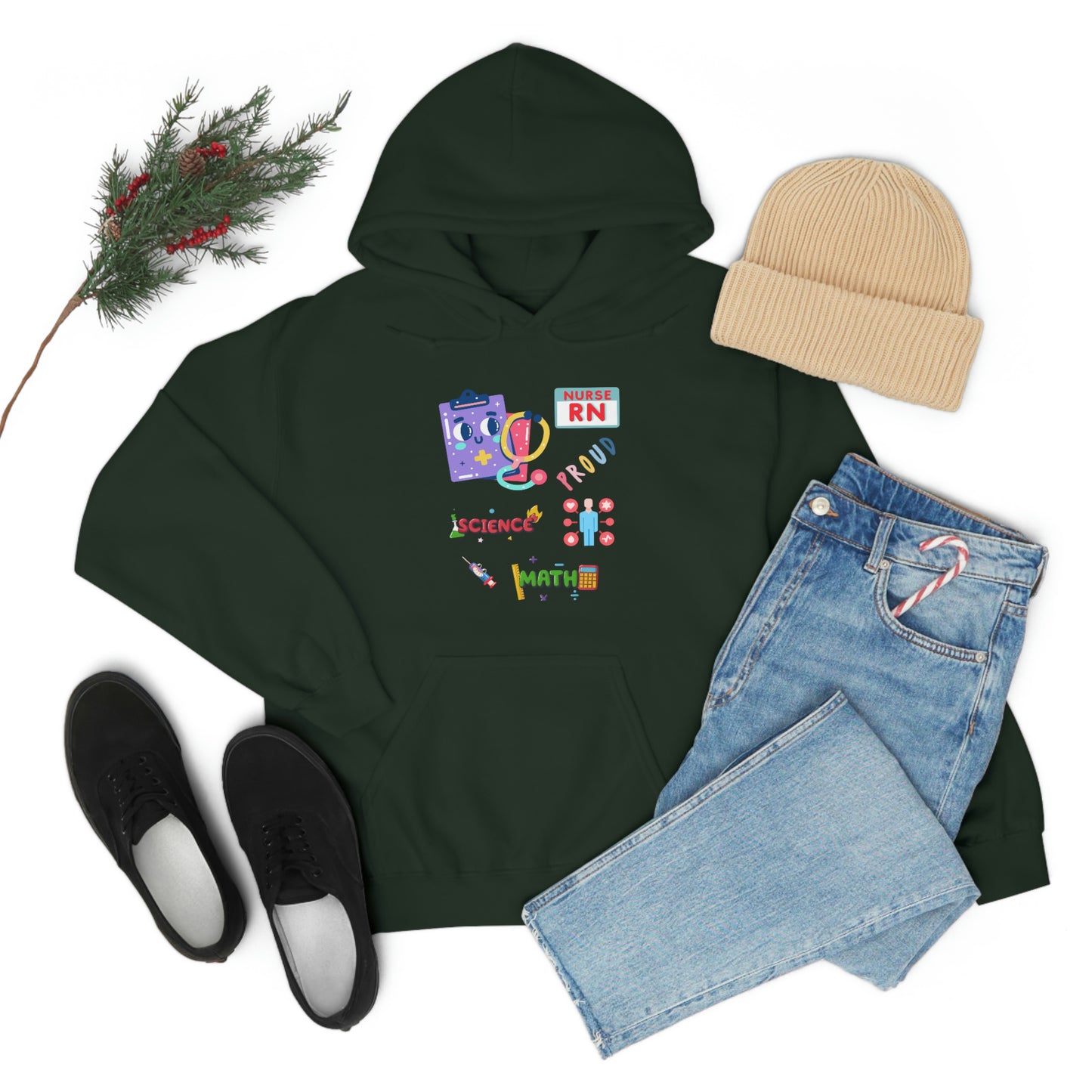 Nurse RN Unisex Heavy Blend Hooded Sweatshirt Hoodie