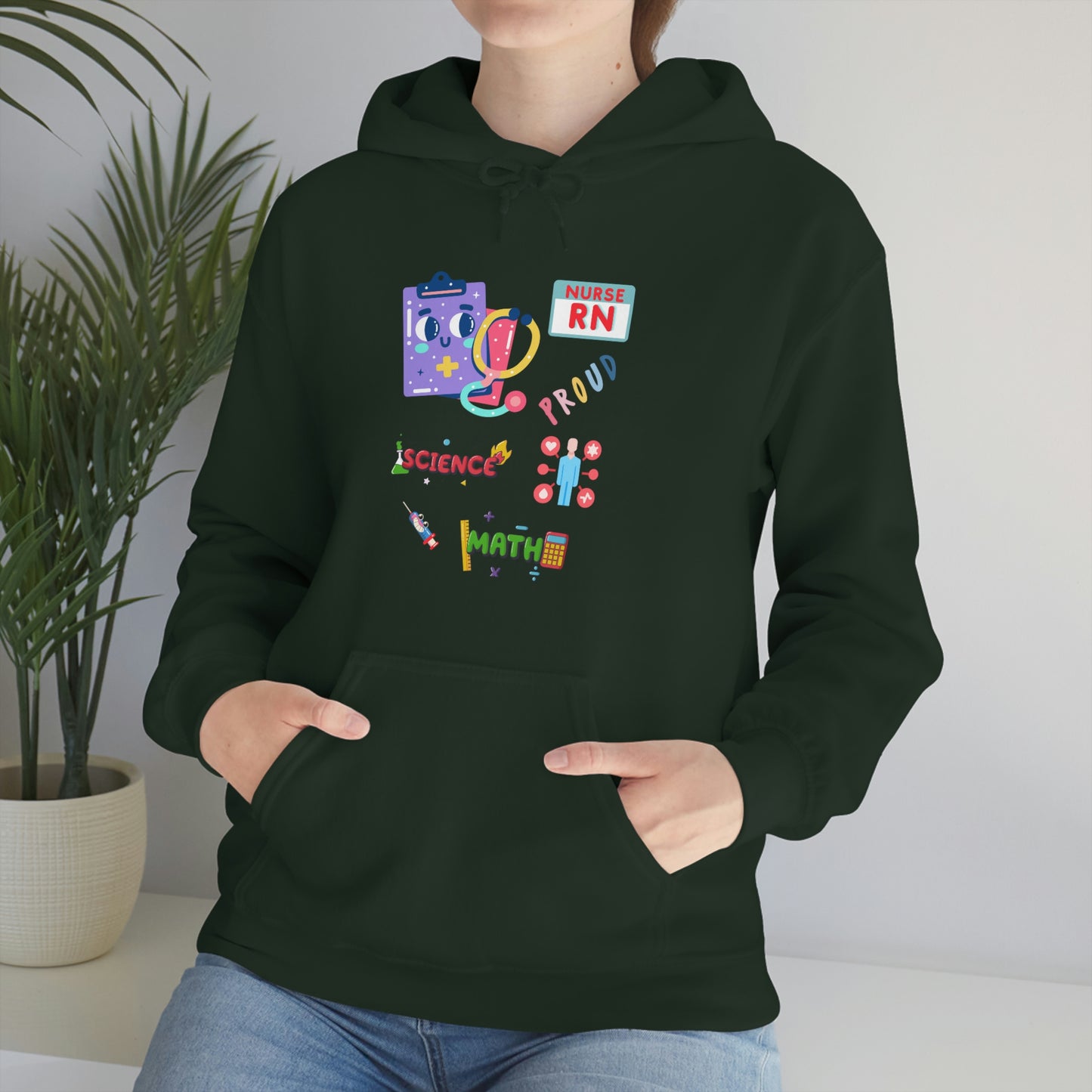 Nurse RN Unisex Heavy Blend Hooded Sweatshirt Hoodie