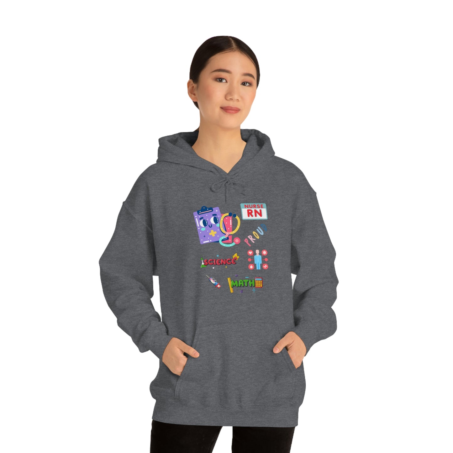 Nurse RN Unisex Heavy Blend Hooded Sweatshirt Hoodie
