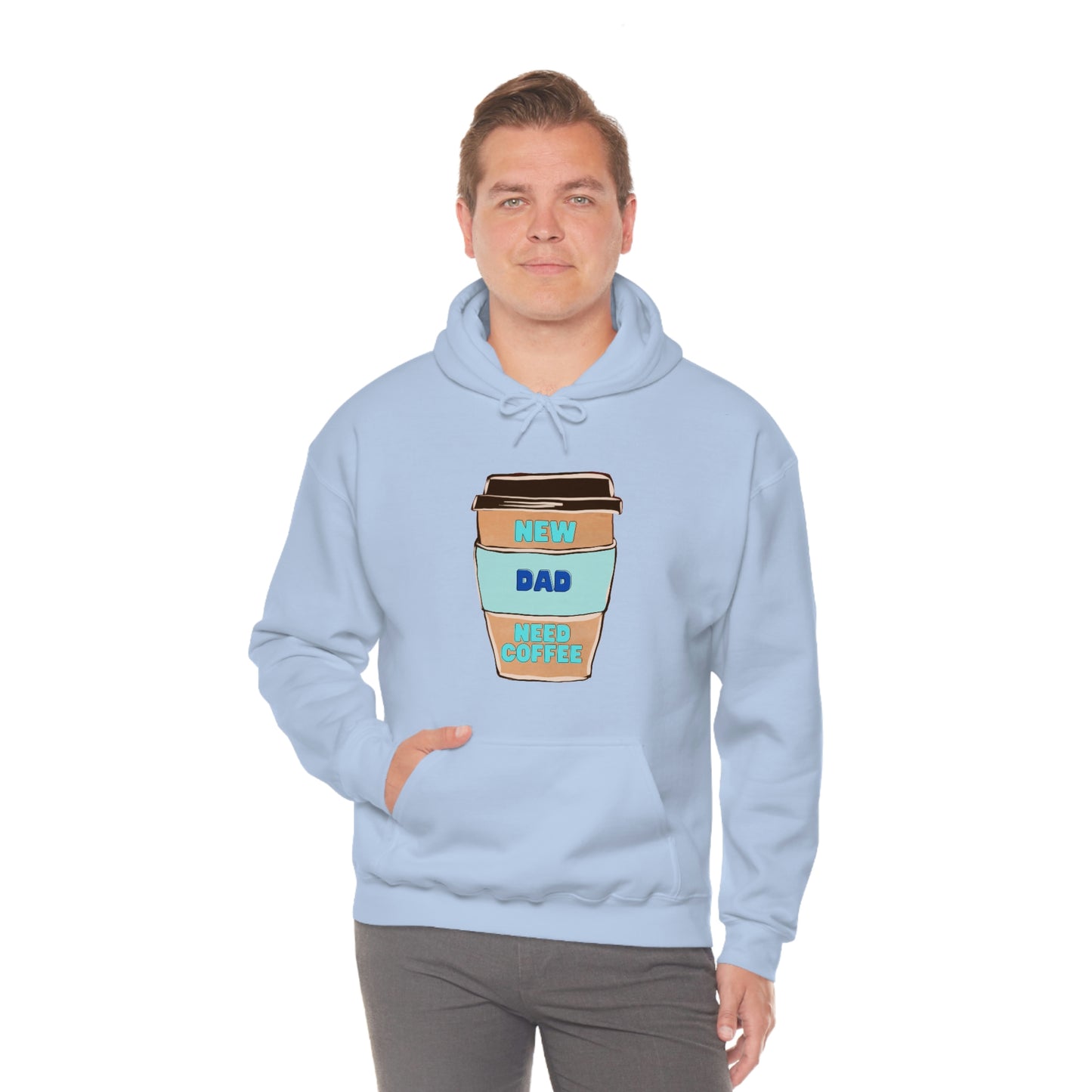 New Dad Need Coffee Hoodie Unisex Heavy Blend Hooded Sweatshirt