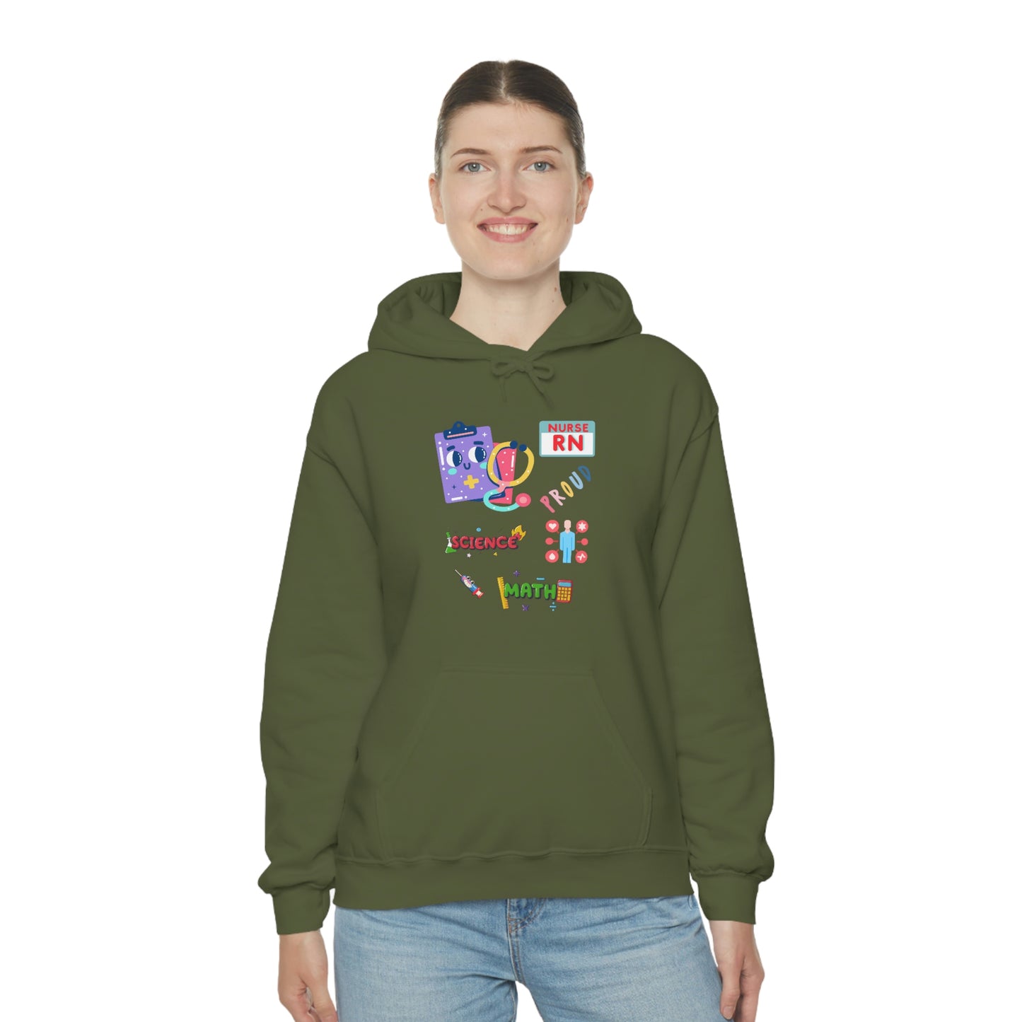 Nurse RN Unisex Heavy Blend Hooded Sweatshirt Hoodie