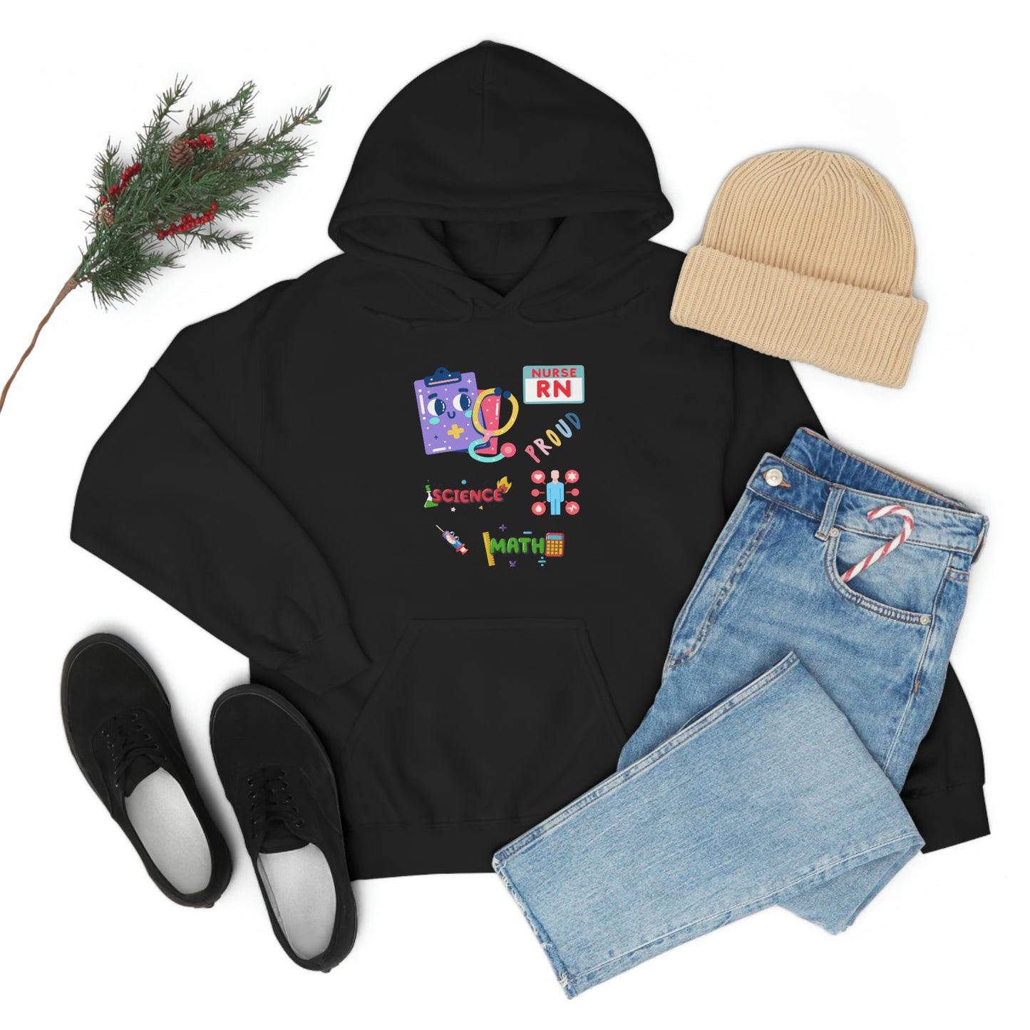 Nurse RN Unisex Heavy Blend Hooded Sweatshirt Hoodie