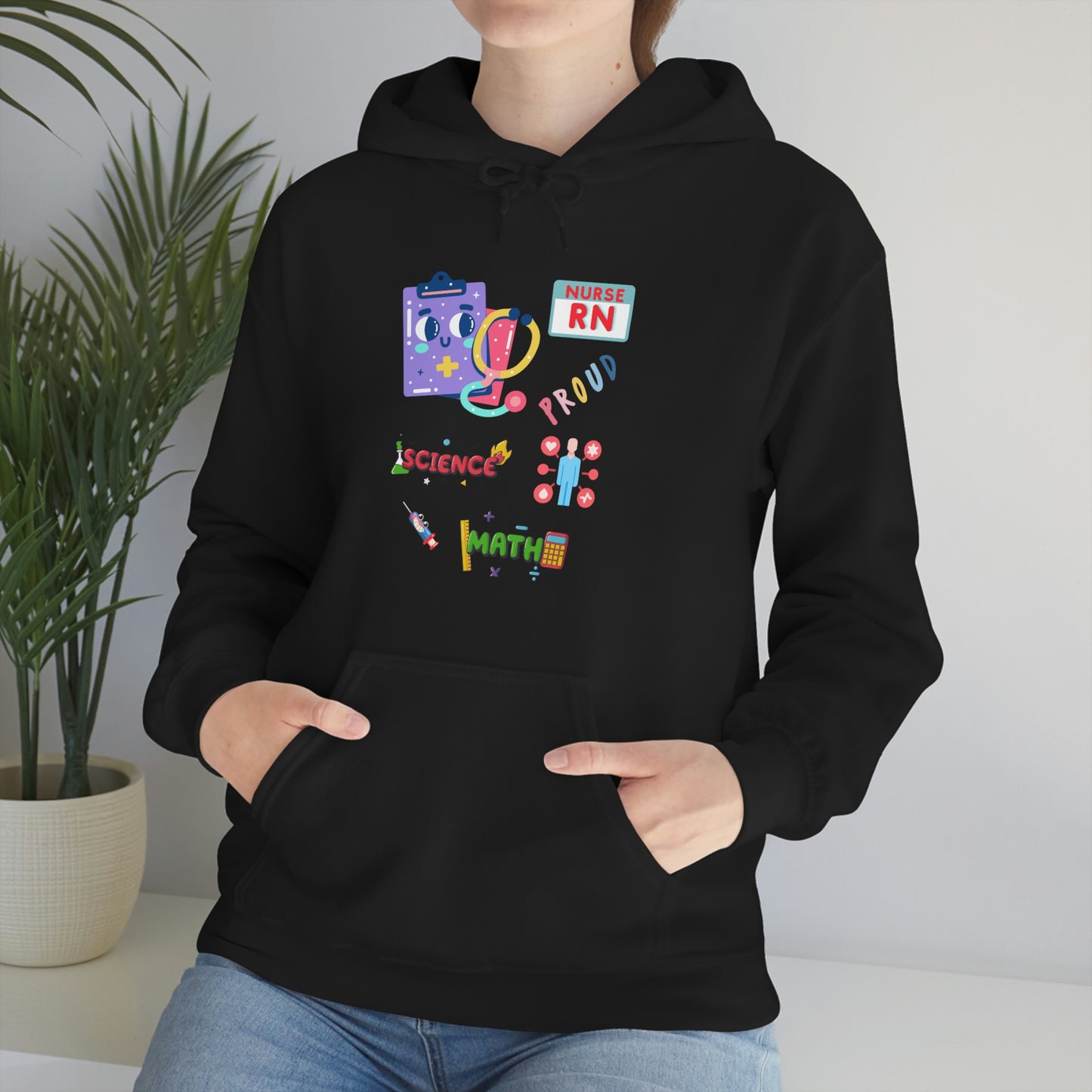 Nurse RN Unisex Heavy Blend Hooded Sweatshirt Hoodie