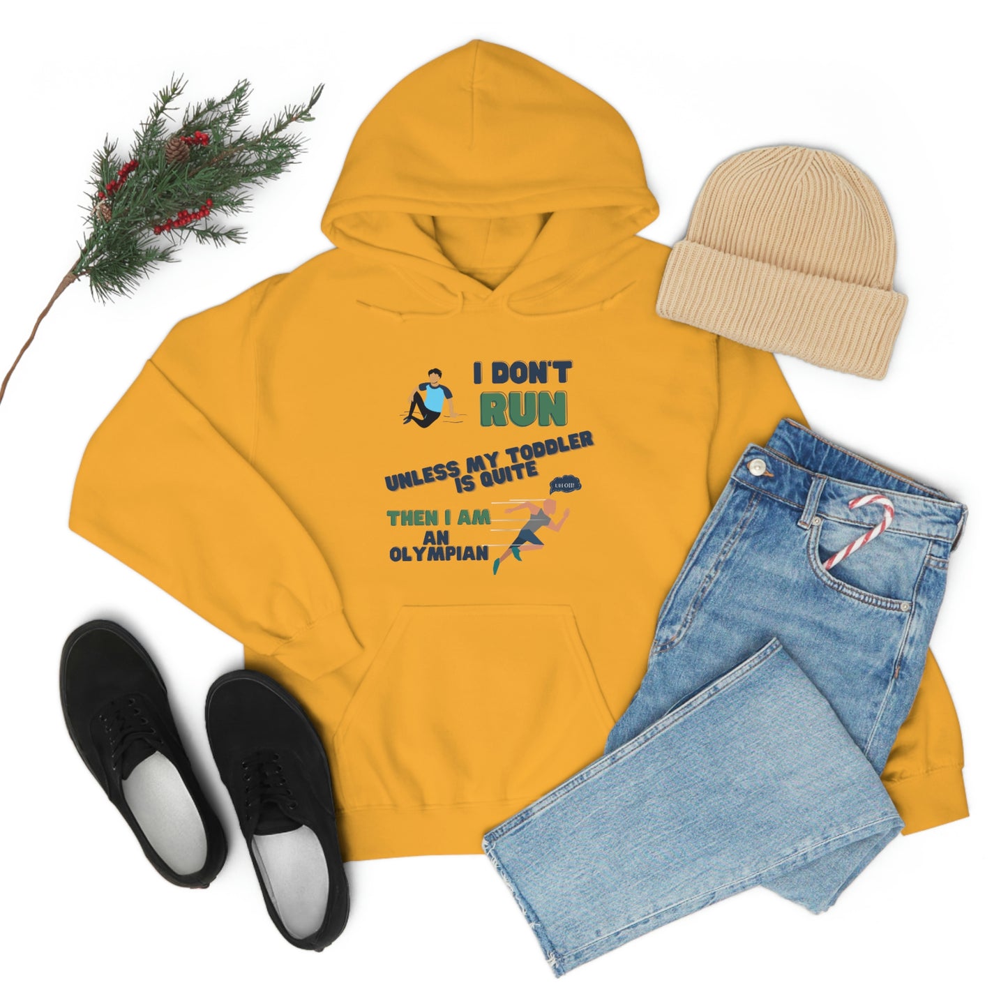 I Don't Run Unisex Heavy Blend Hooded Sweatshirt