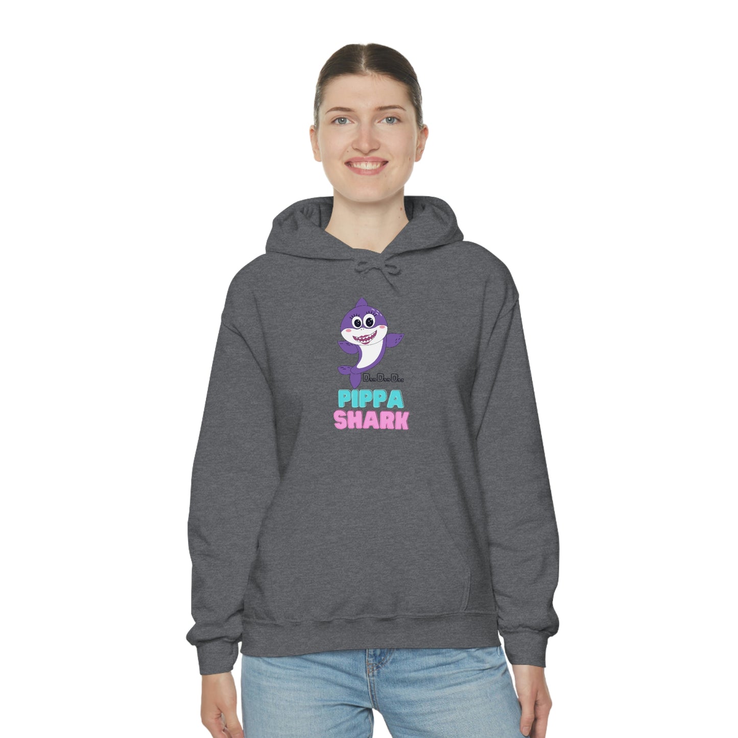 Pippa Shark Hoodie Unisex Heavy Blend Hooded Sweatshirt