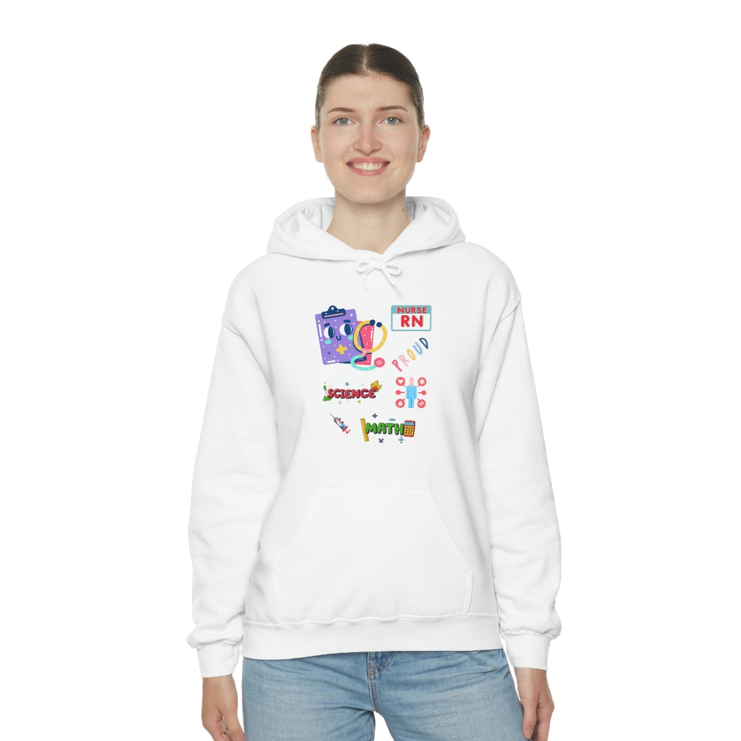 Nurse RN Unisex Heavy Blend Hooded Sweatshirt Hoodie
