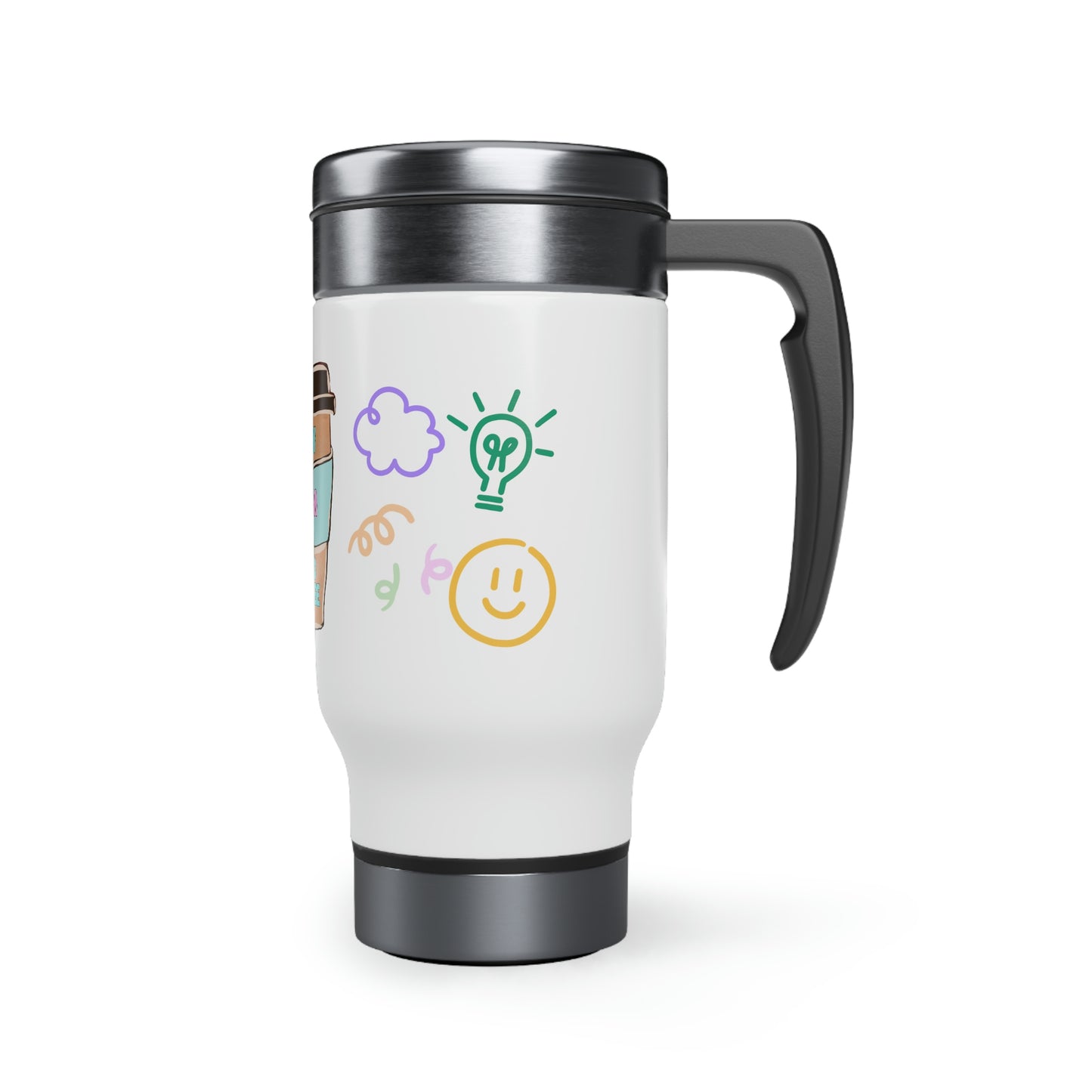 Mom Needs Coffee Stainless Steel Travel Mug with Handle, 14oz