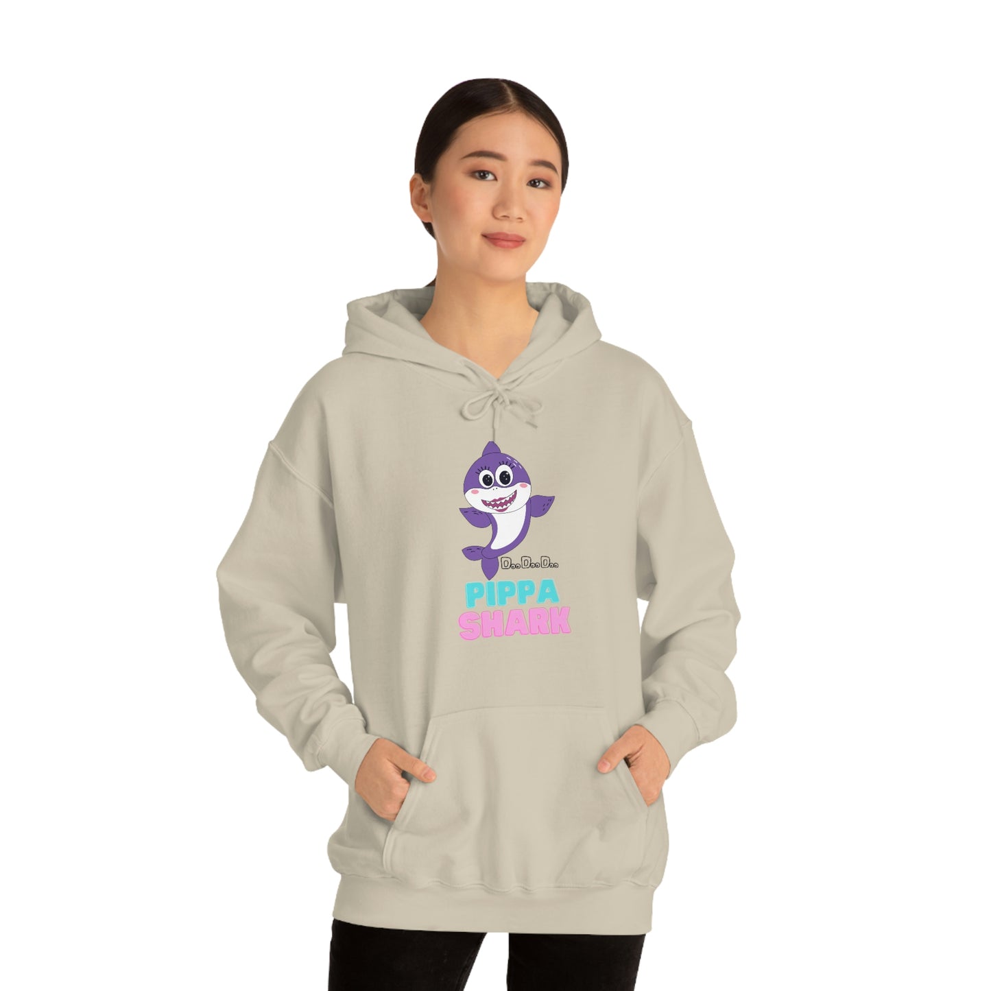 Pippa Shark Hoodie Unisex Heavy Blend Hooded Sweatshirt
