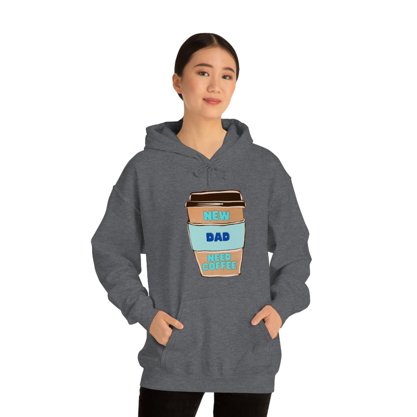 New Dad Need Coffee Hoodie Unisex Heavy Blend Hooded Sweatshirt