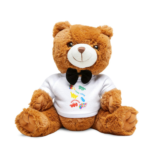 Find your happiness Teddy Bear with T-Shirt