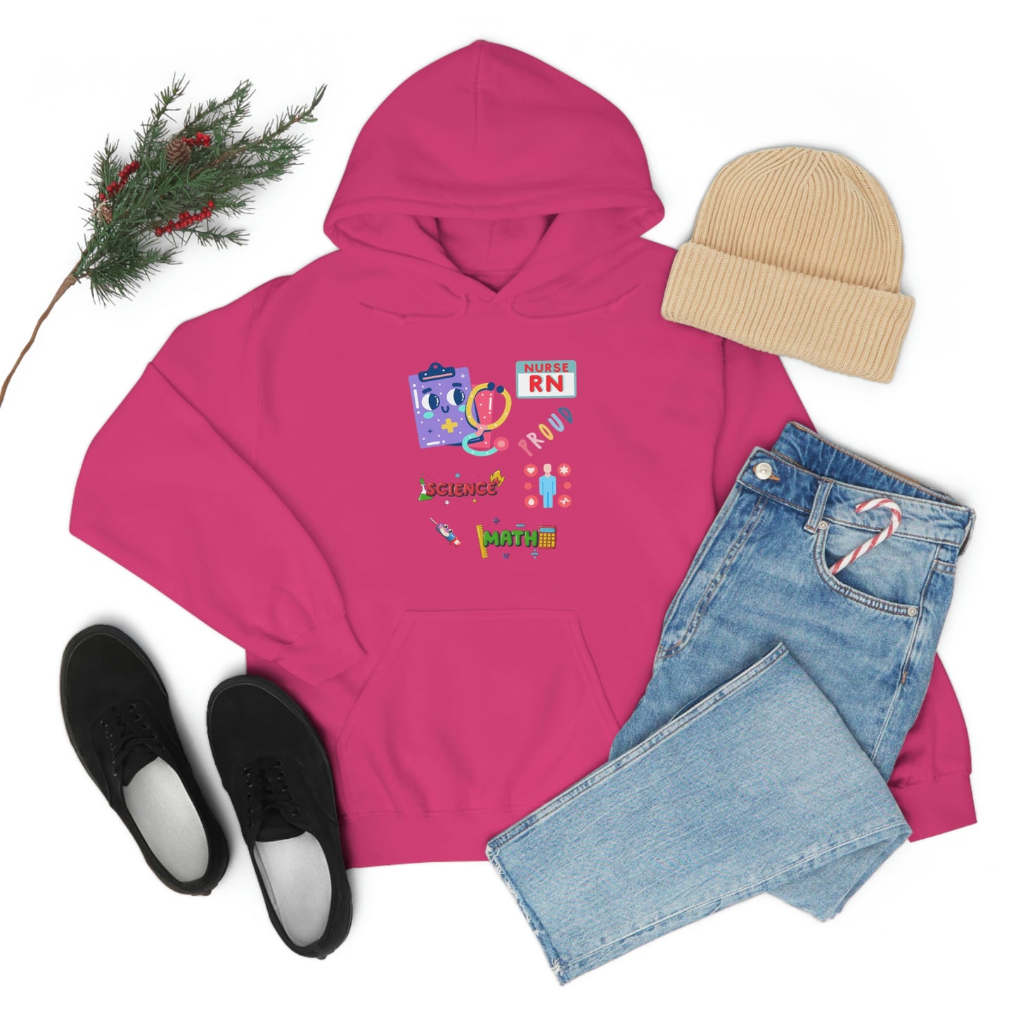Nurse RN Unisex Heavy Blend Hooded Sweatshirt Hoodie
