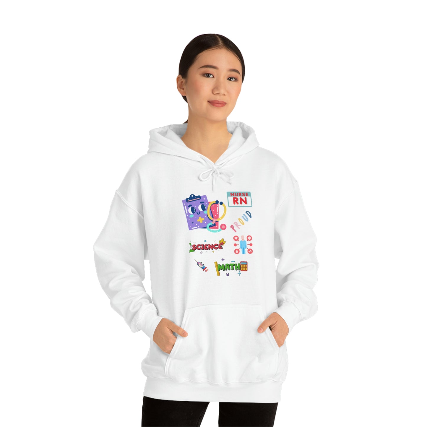 Nurse RN Unisex Heavy Blend Hooded Sweatshirt Hoodie