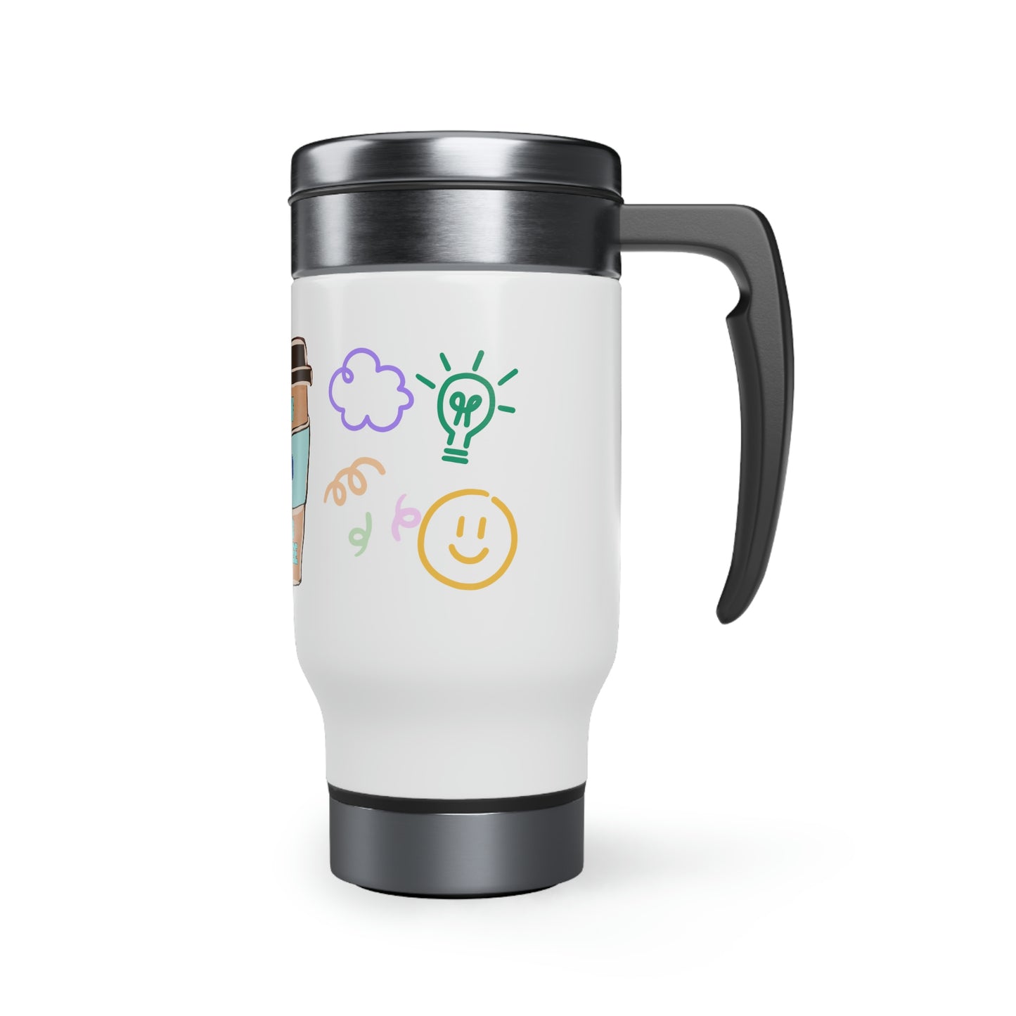 New Dad Coffee Mug Stainless Steel Travel Mug with Handle, 14oz