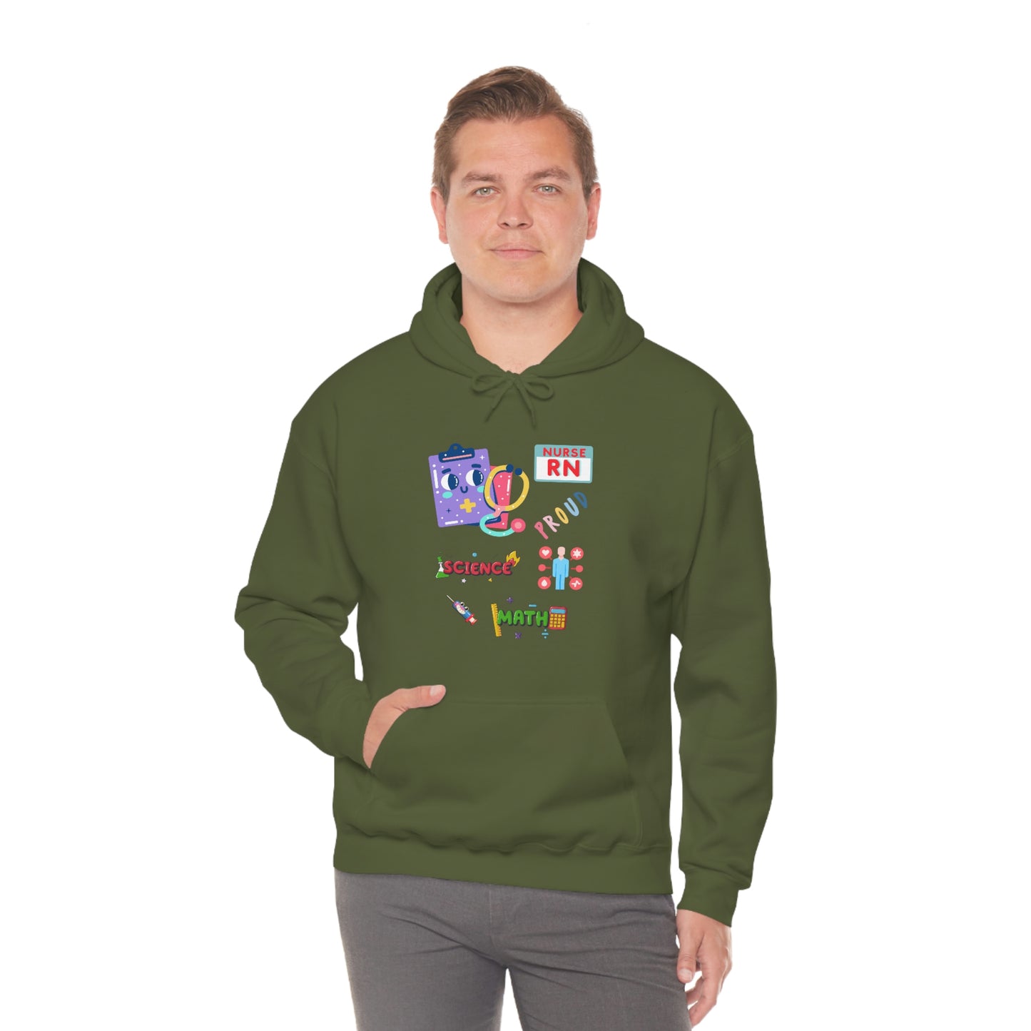 Nurse RN Unisex Heavy Blend Hooded Sweatshirt Hoodie