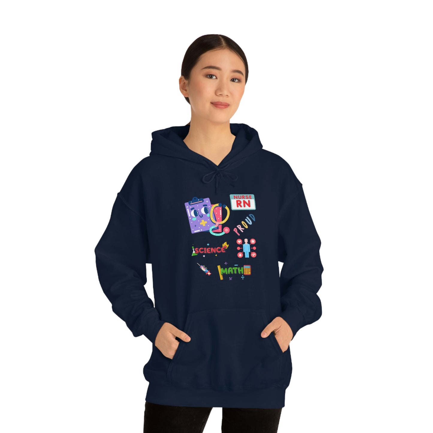 Nurse RN Unisex Heavy Blend Hooded Sweatshirt Hoodie