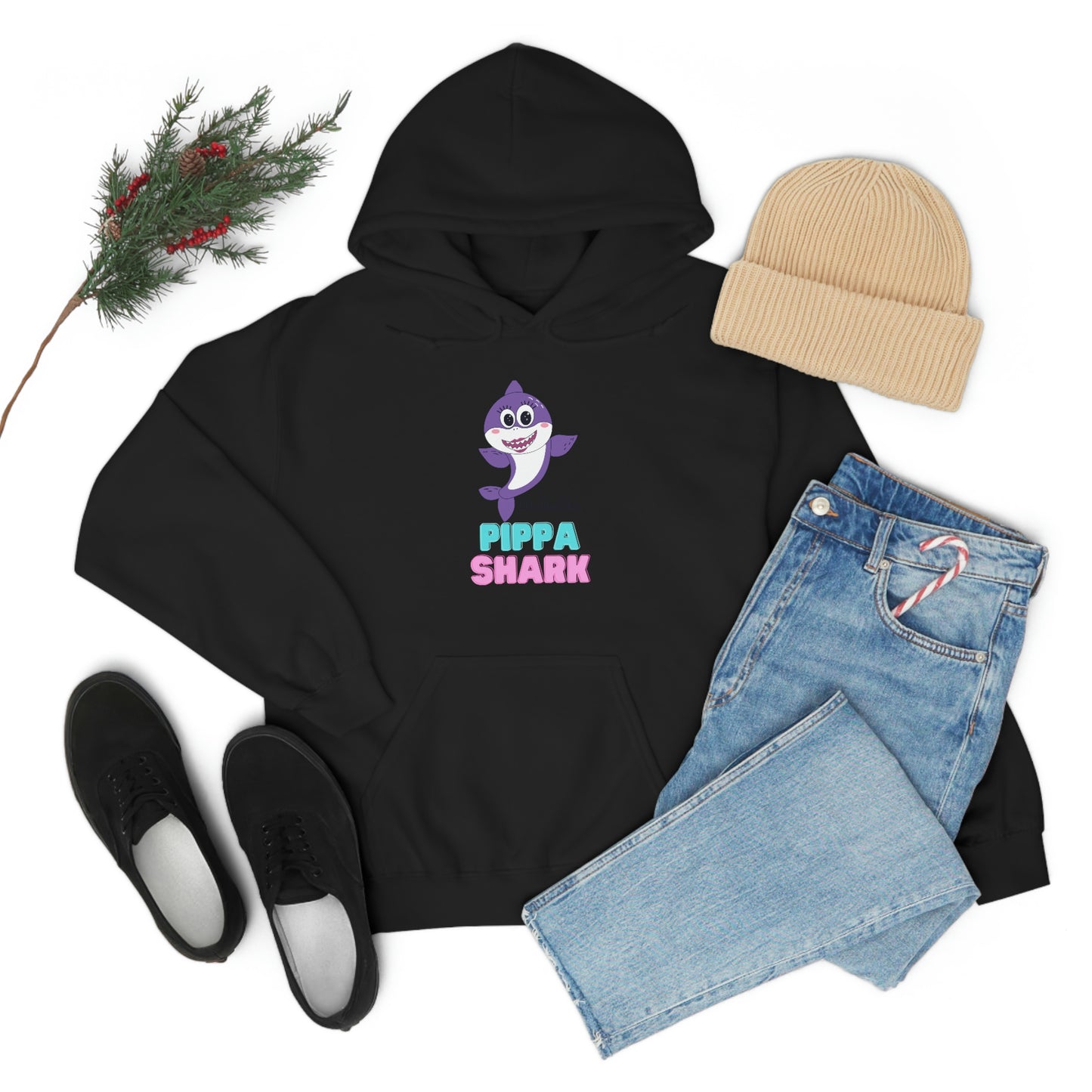 Pippa Shark Hoodie Unisex Heavy Blend Hooded Sweatshirt