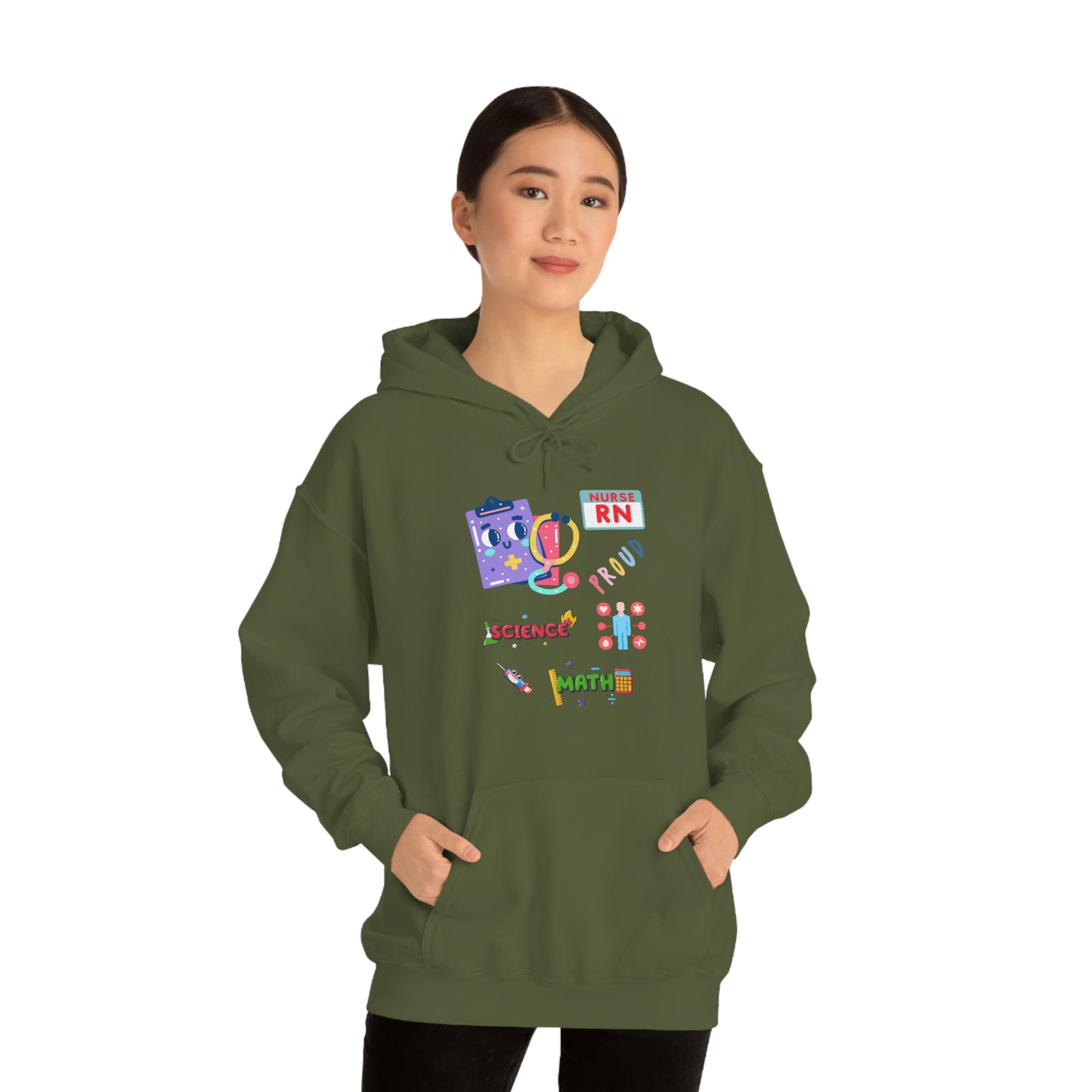 Nurse RN Unisex Heavy Blend Hooded Sweatshirt Hoodie
