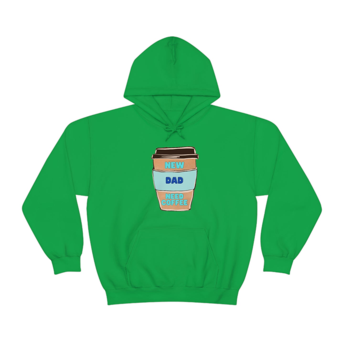 New Dad Need Coffee Hoodie Unisex Heavy Blend Hooded Sweatshirt