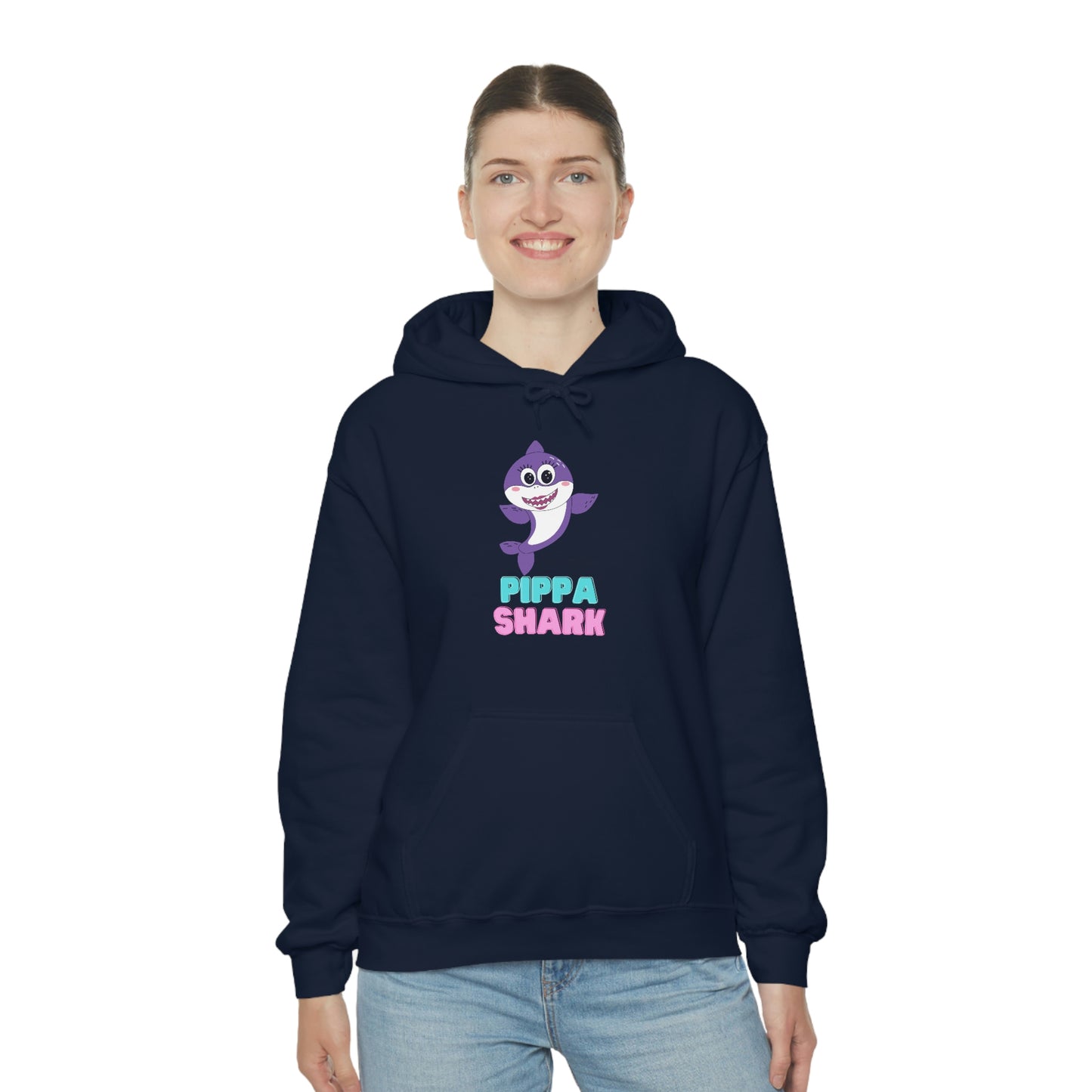 Pippa Shark Hoodie Unisex Heavy Blend Hooded Sweatshirt