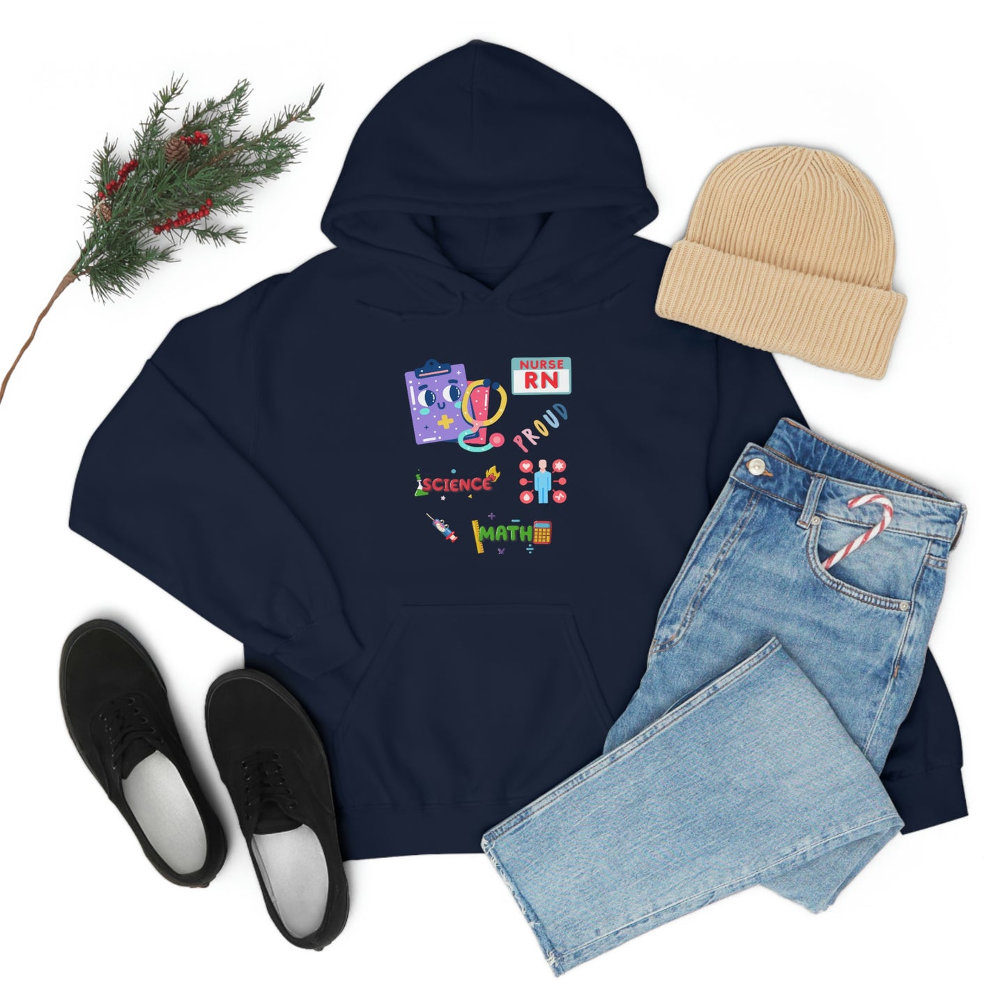 Nurse RN Unisex Heavy Blend Hooded Sweatshirt Hoodie