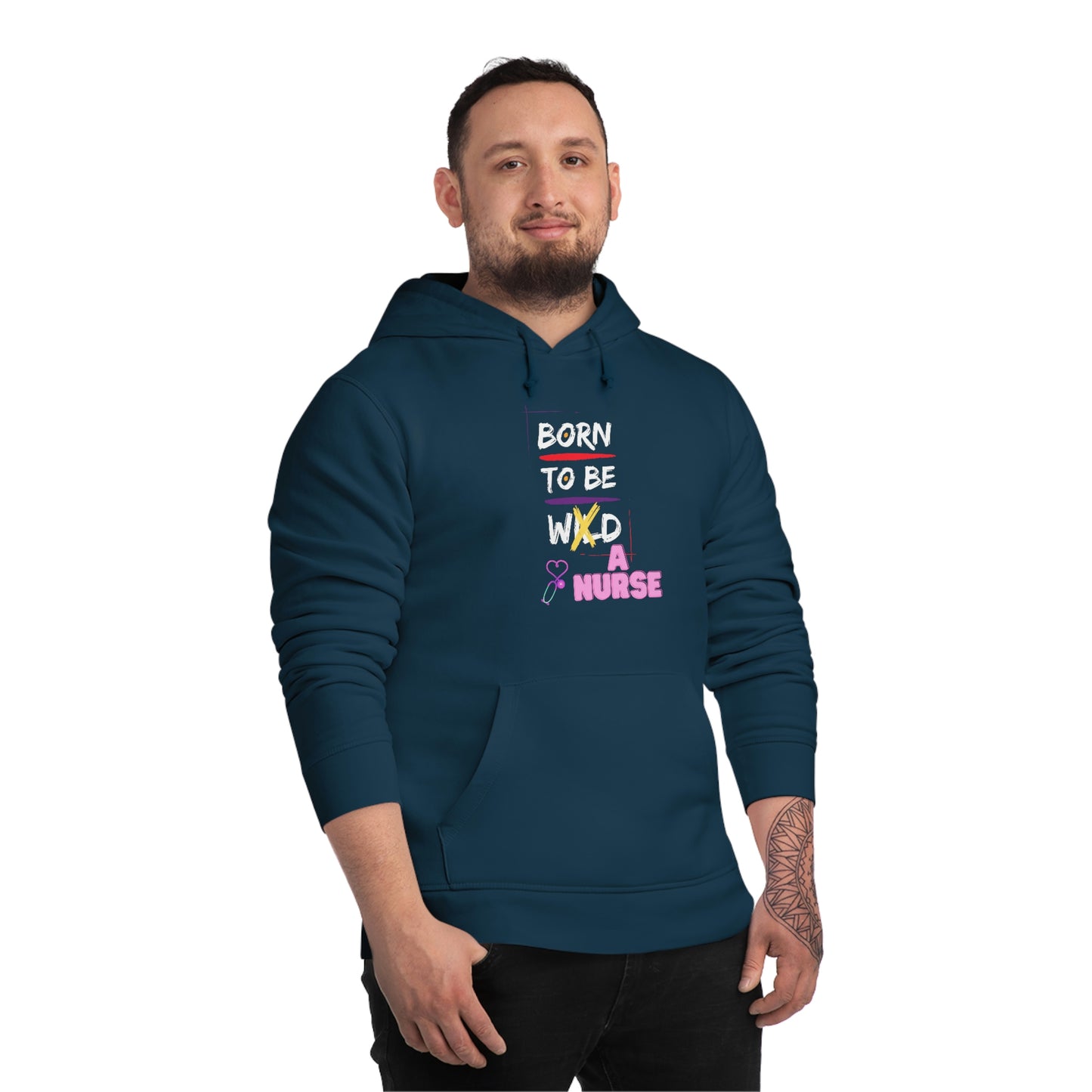 Born To Be A Nurse Unisex Drummer Hoodie