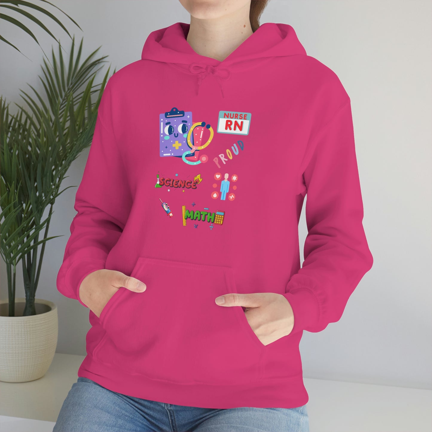 Nurse RN Unisex Heavy Blend Hooded Sweatshirt Hoodie