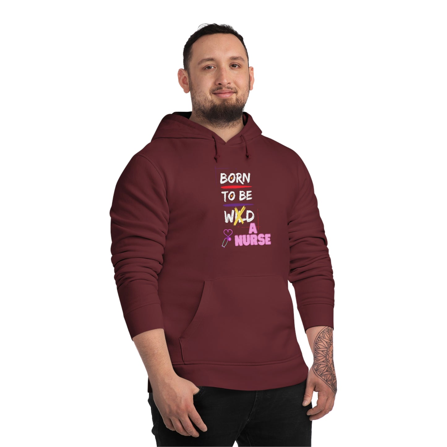 Born To Be A Nurse Unisex Drummer Hoodie
