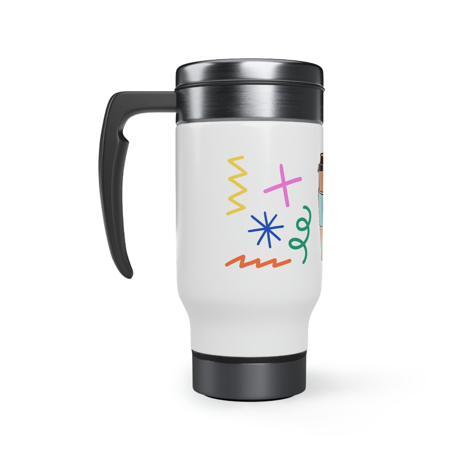 New Dad Coffee Mug Stainless Steel Travel Mug with Handle, 14oz