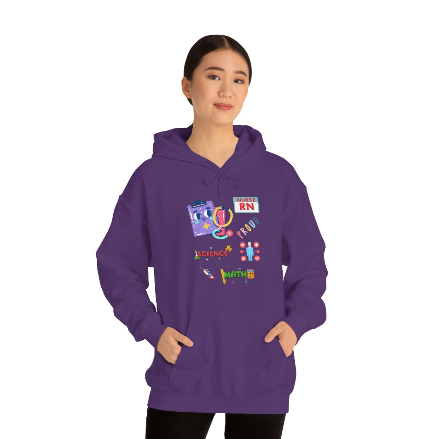 Nurse RN Unisex Heavy Blend Hooded Sweatshirt Hoodie