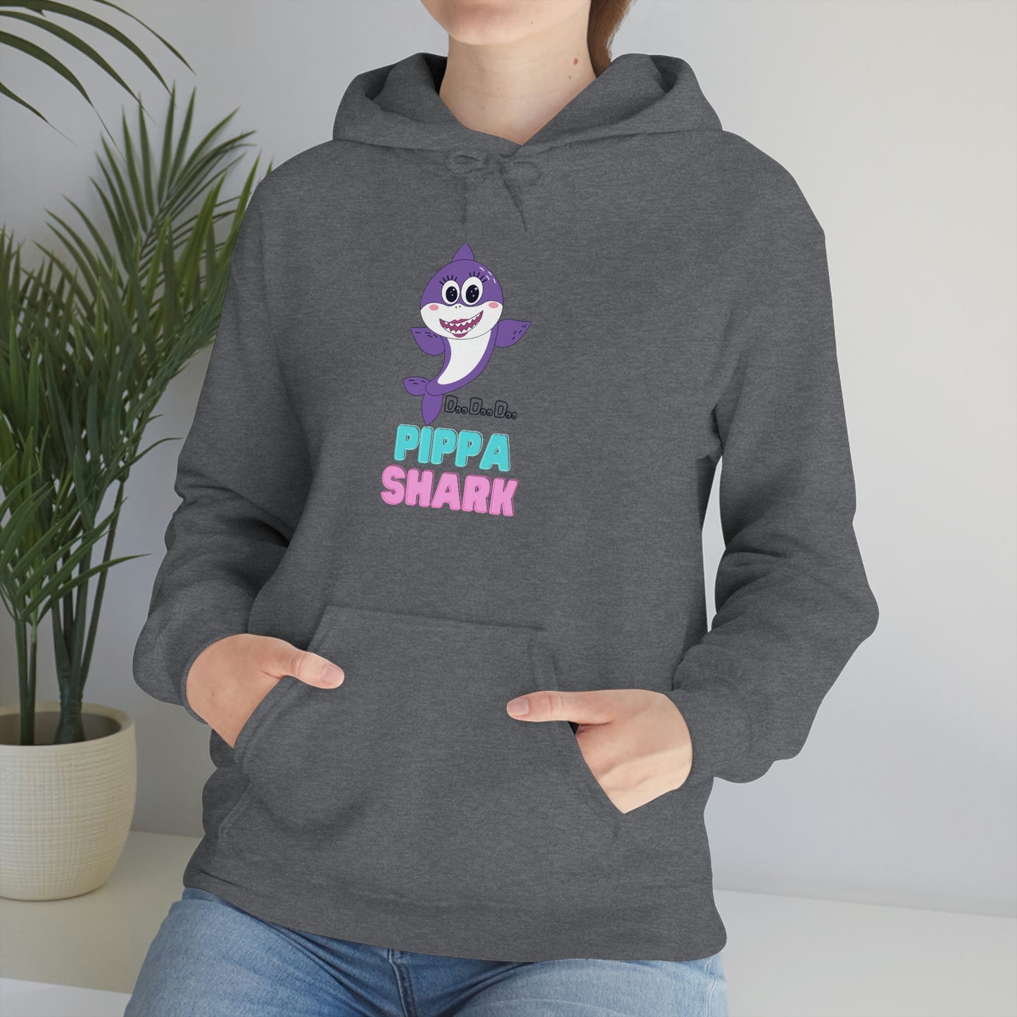 Pippa Shark Hoodie Unisex Heavy Blend Hooded Sweatshirt