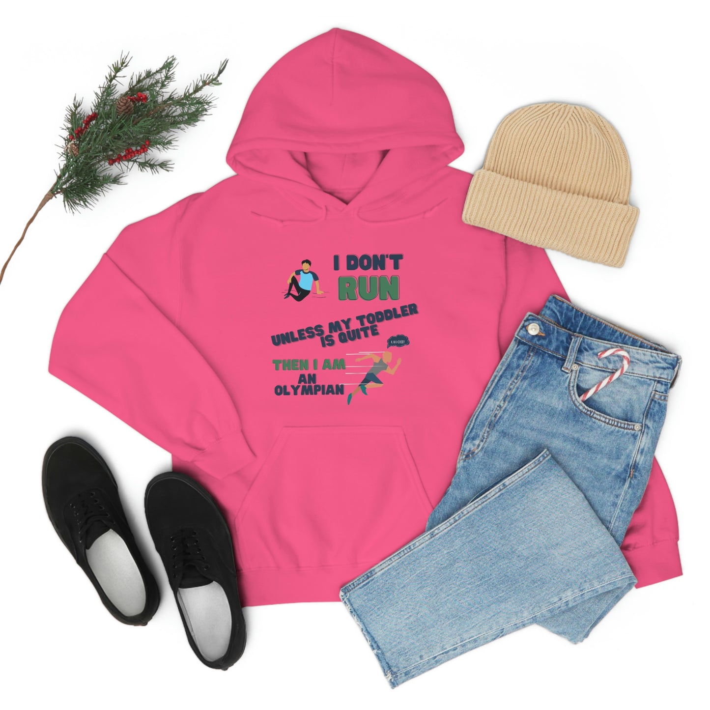 I Don't Run Unisex Heavy Blend Hooded Sweatshirt