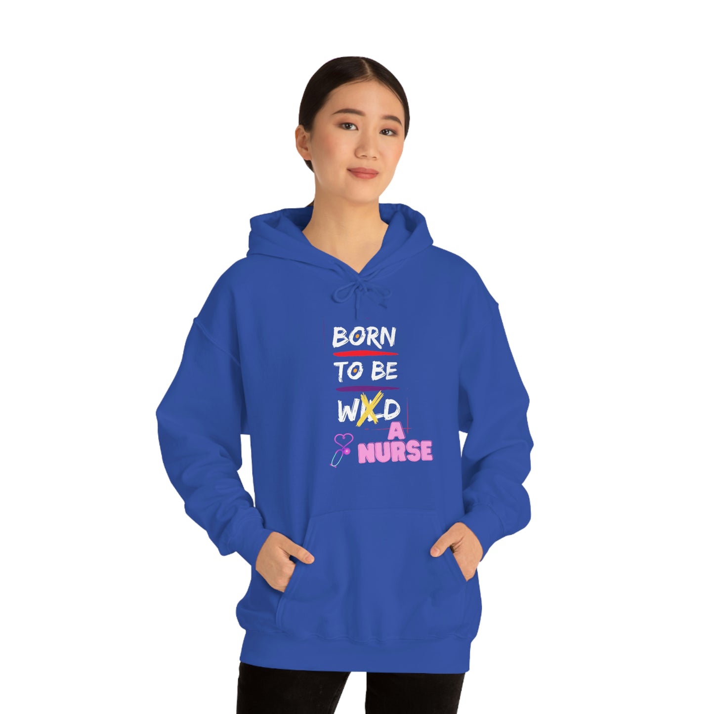 Born To Be A Nurse Unisex Heavy Blend Hooded Sweatshirt