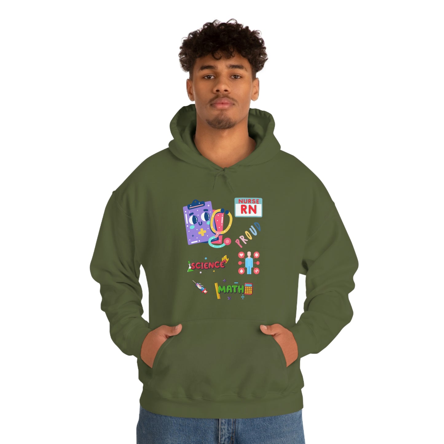 Nurse RN Unisex Heavy Blend Hooded Sweatshirt Hoodie