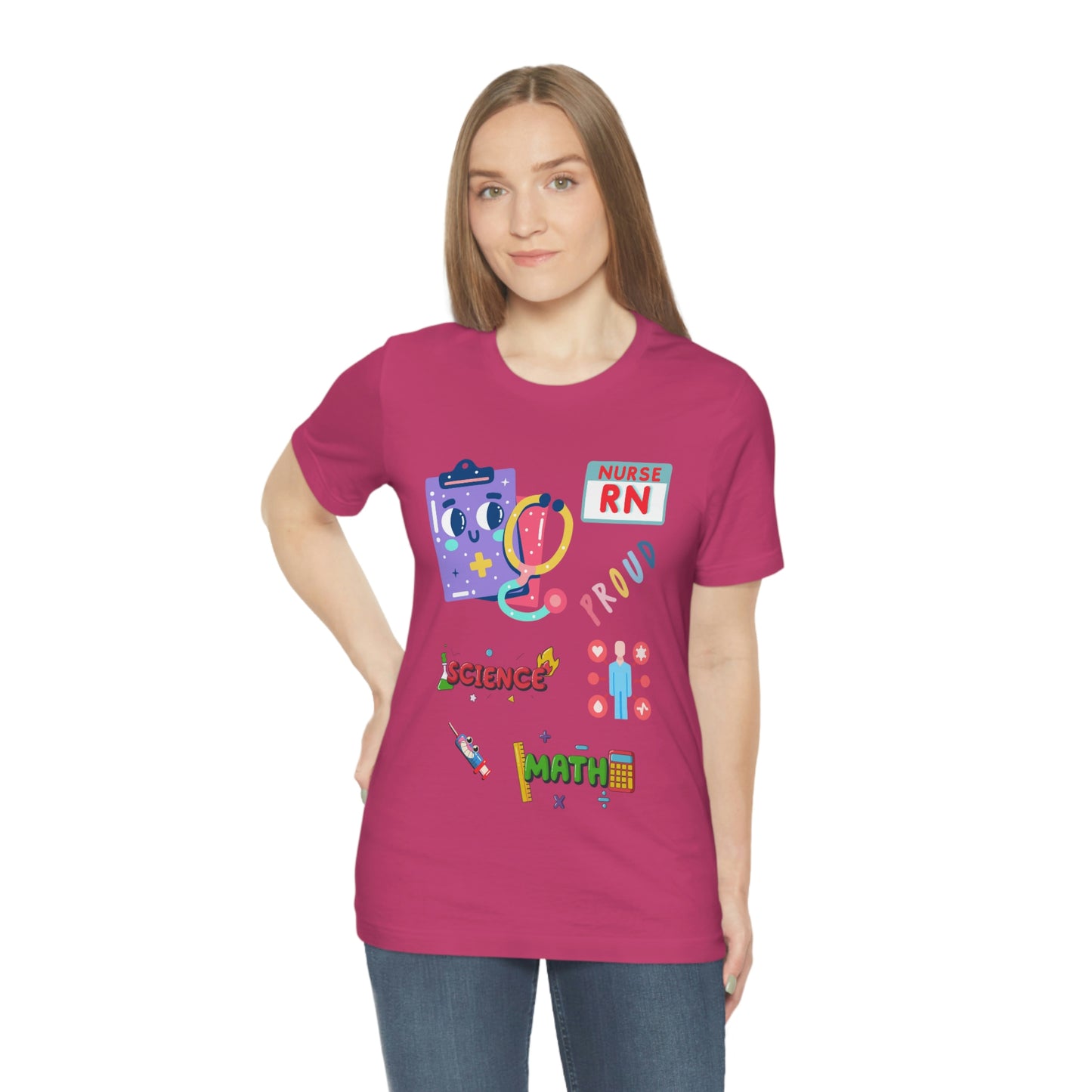 Nurse RN Unisex Jersey Short Sleeve Tee Shirt