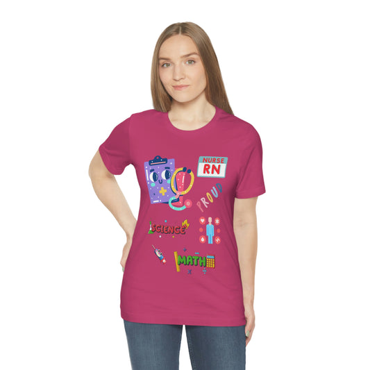 Nurse RN Unisex Jersey Short Sleeve Tee Shirt