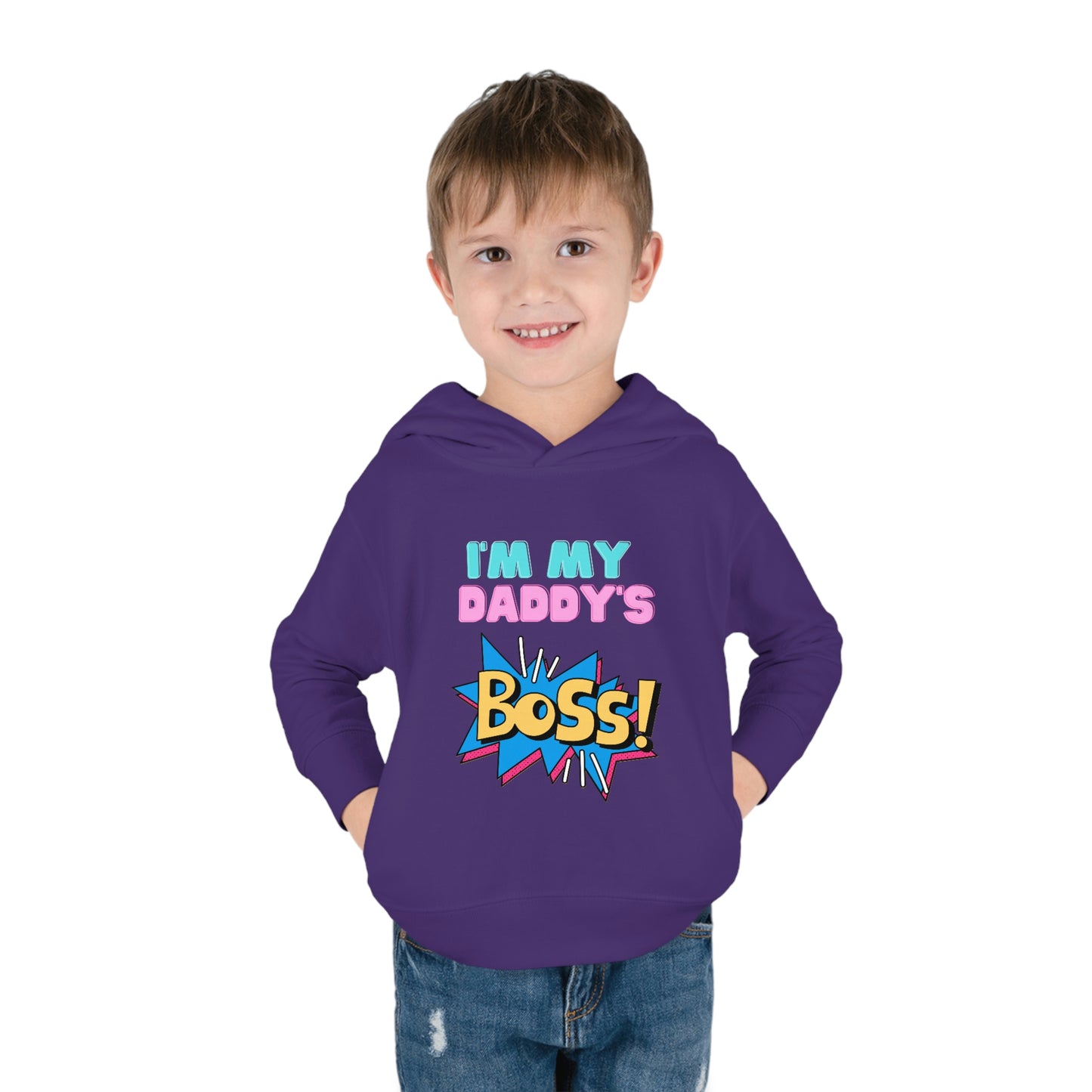 Daddy's Boss Toddler Pullover Fleece Hoodie