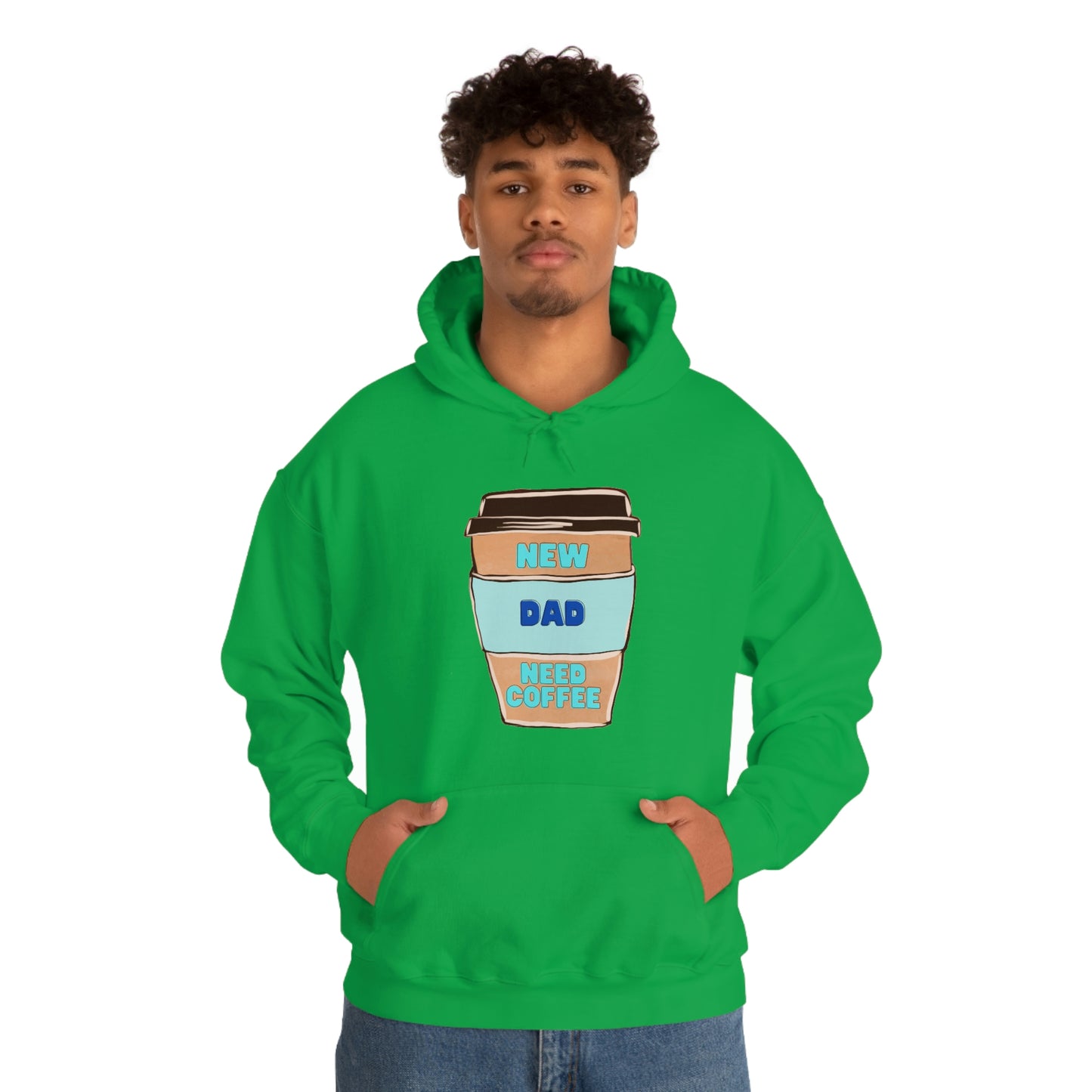 New Dad Need Coffee Hoodie Unisex Heavy Blend Hooded Sweatshirt