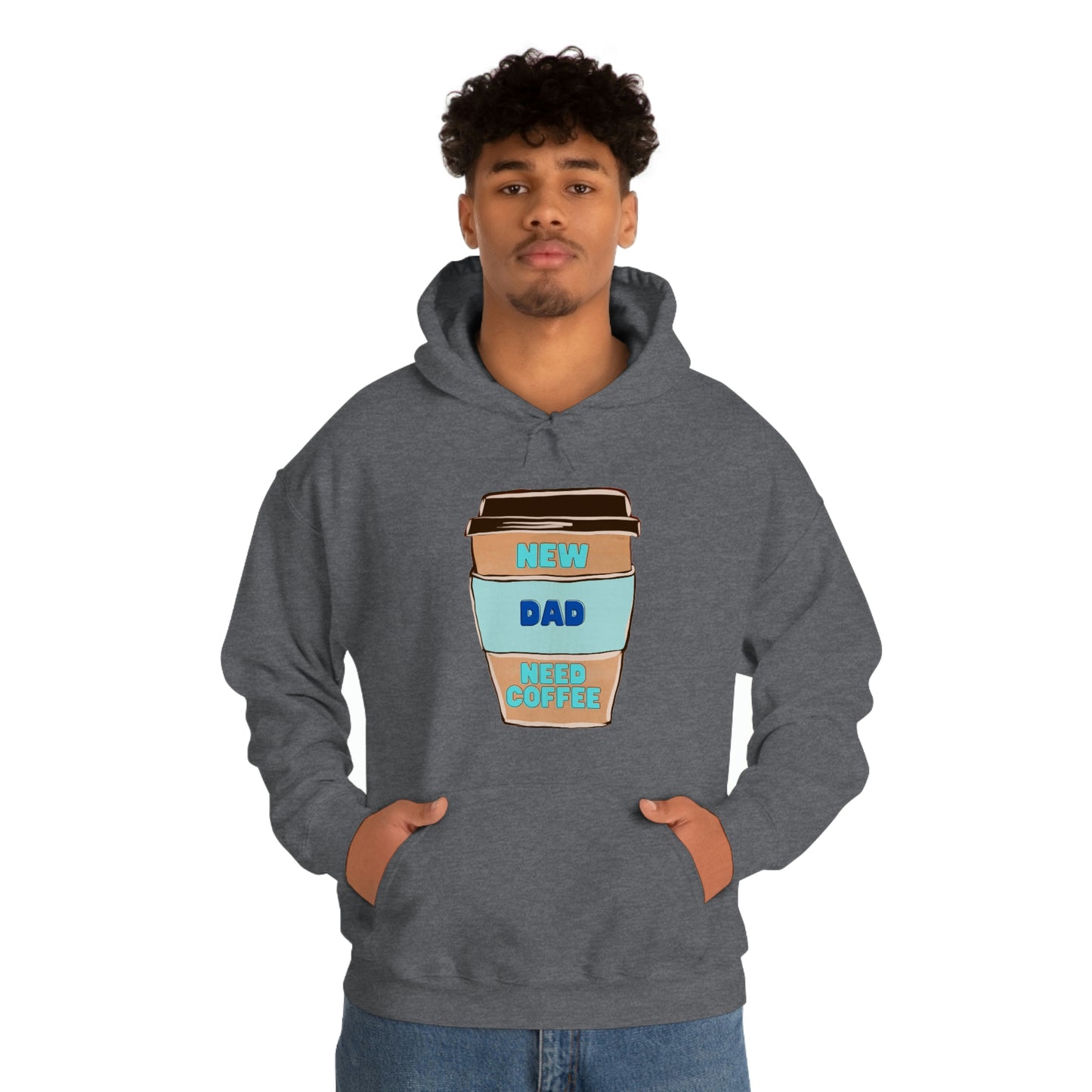 New Dad Need Coffee Hoodie Unisex Heavy Blend Hooded Sweatshirt