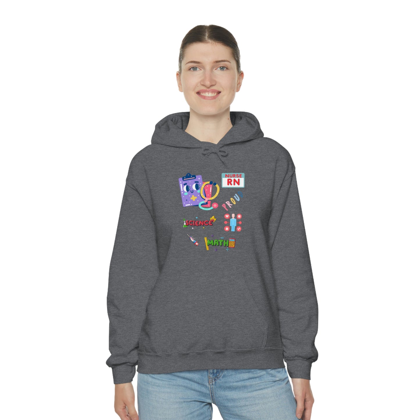 Nurse RN Unisex Heavy Blend Hooded Sweatshirt Hoodie