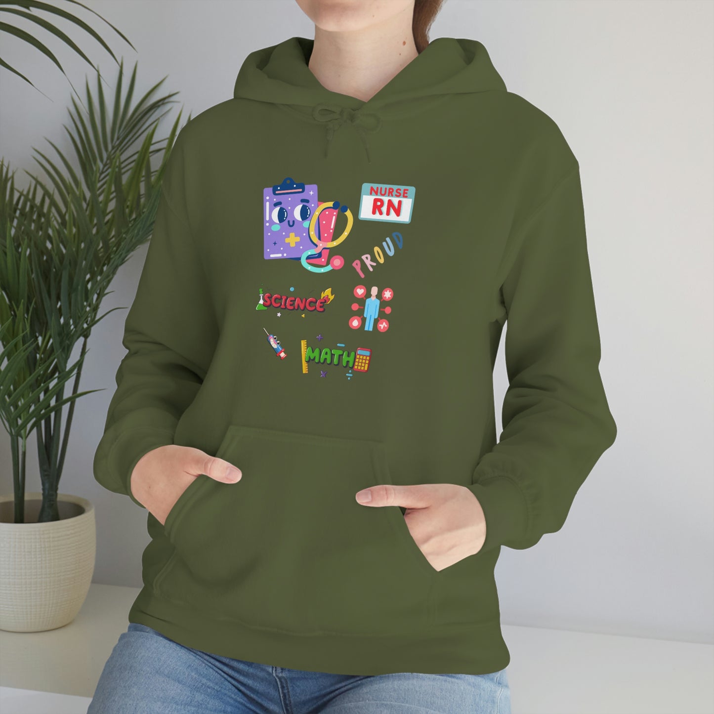 Nurse RN Unisex Heavy Blend Hooded Sweatshirt Hoodie