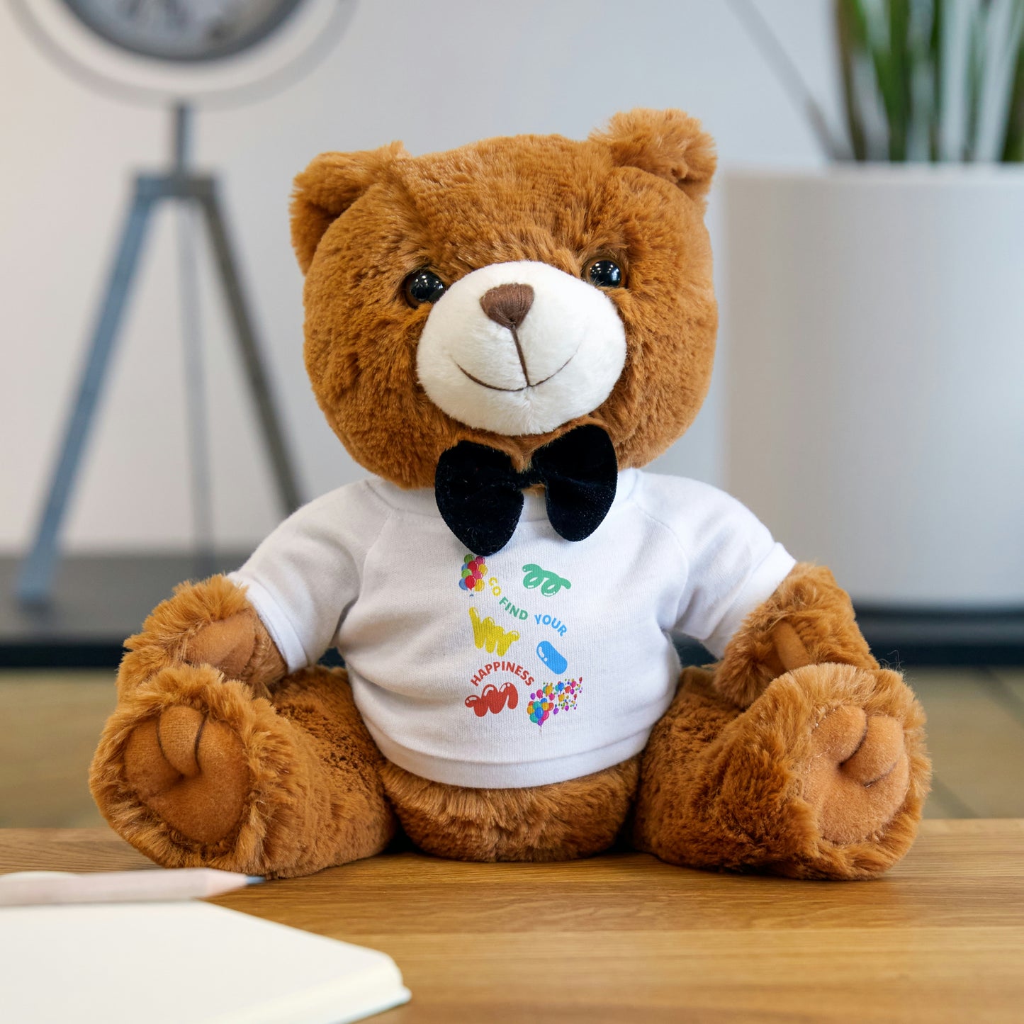 Find your happiness Teddy Bear with T-Shirt