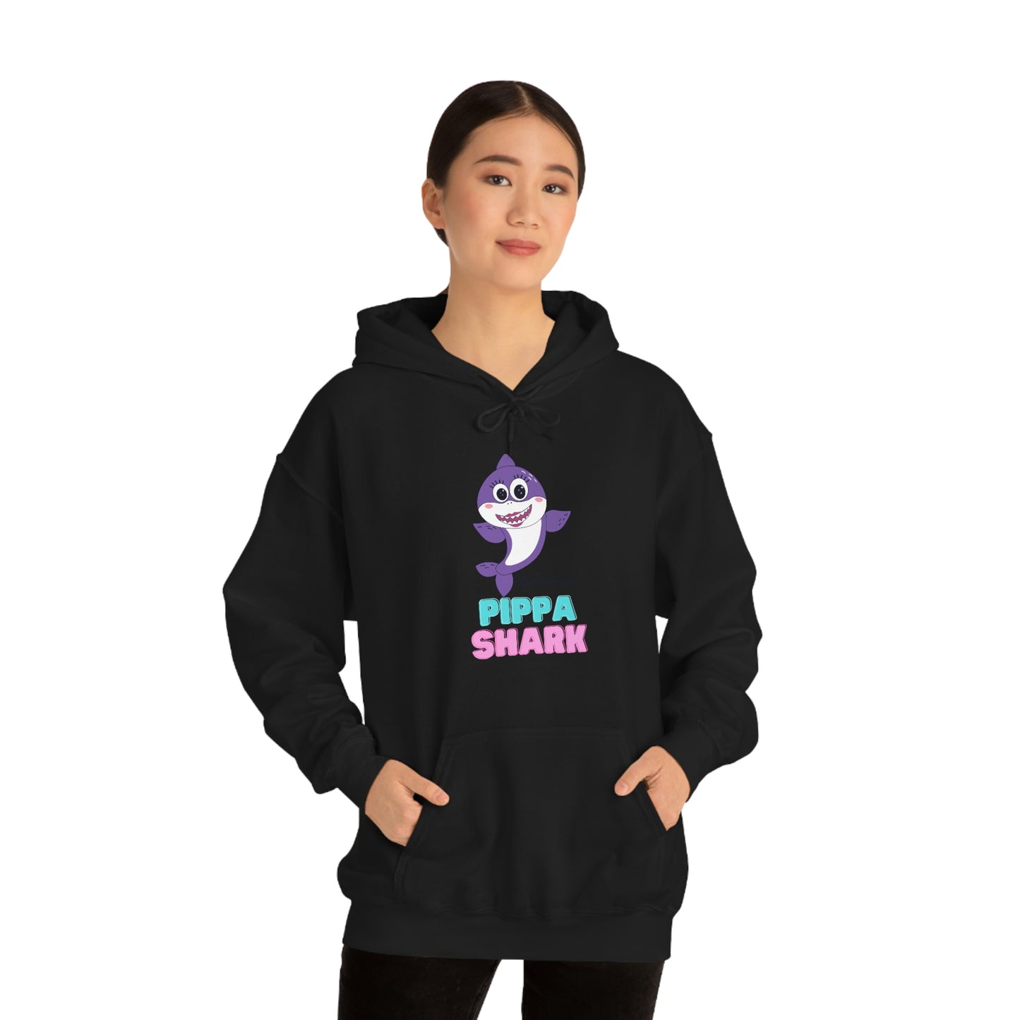 Pippa Shark Hoodie Unisex Heavy Blend Hooded Sweatshirt