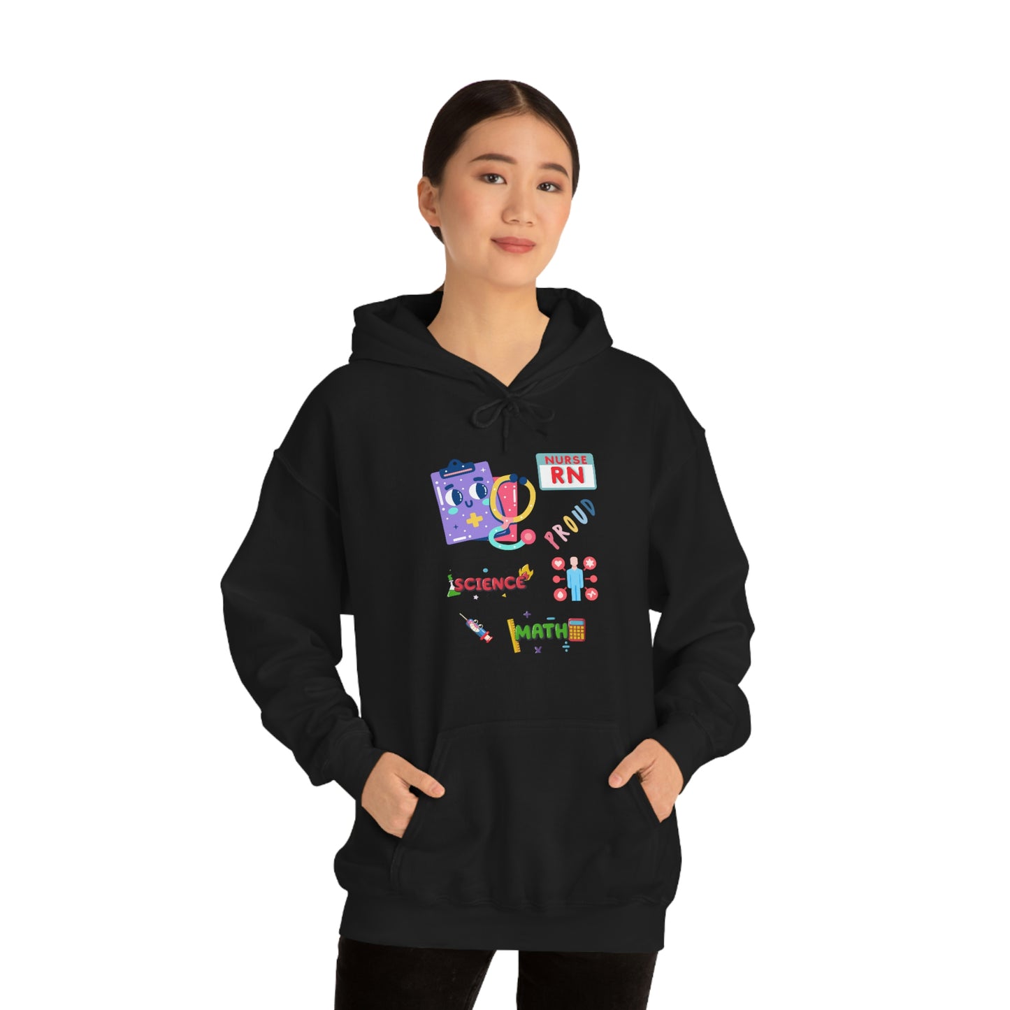 Nurse RN Unisex Heavy Blend Hooded Sweatshirt Hoodie