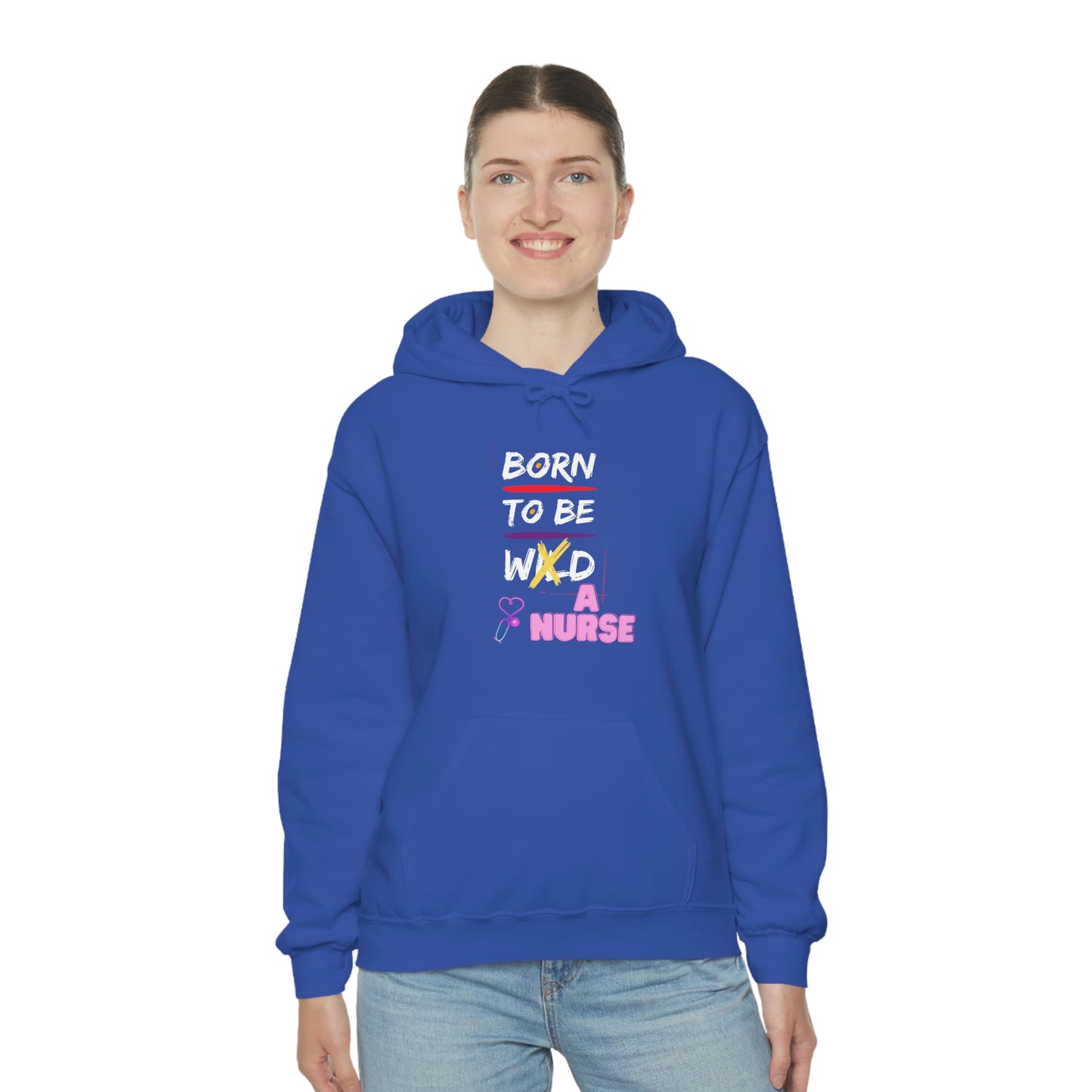 Born To Be A Nurse Unisex Heavy Blend Hooded Sweatshirt