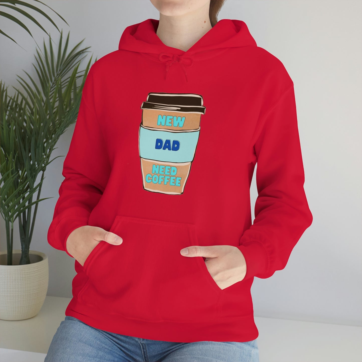 New Dad Need Coffee Hoodie Unisex Heavy Blend Hooded Sweatshirt