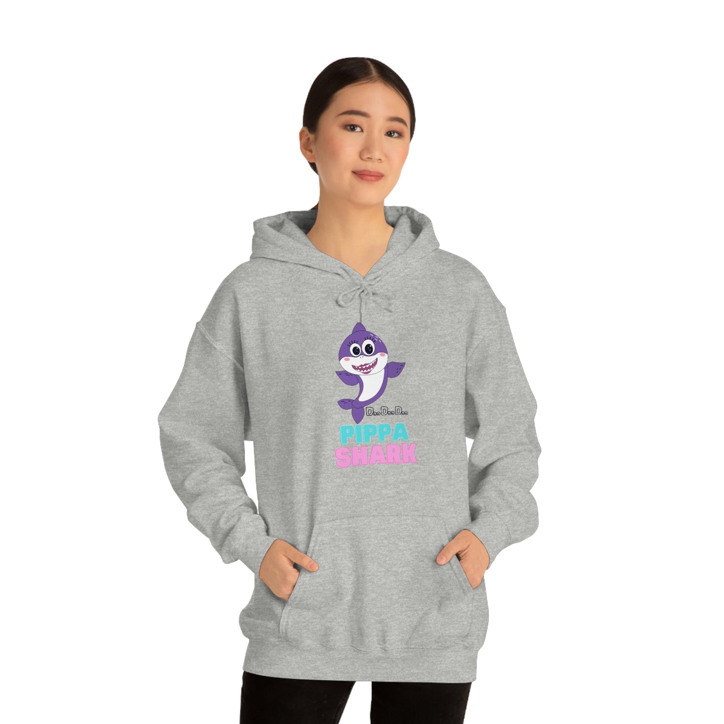 Pippa Shark Hoodie Unisex Heavy Blend Hooded Sweatshirt