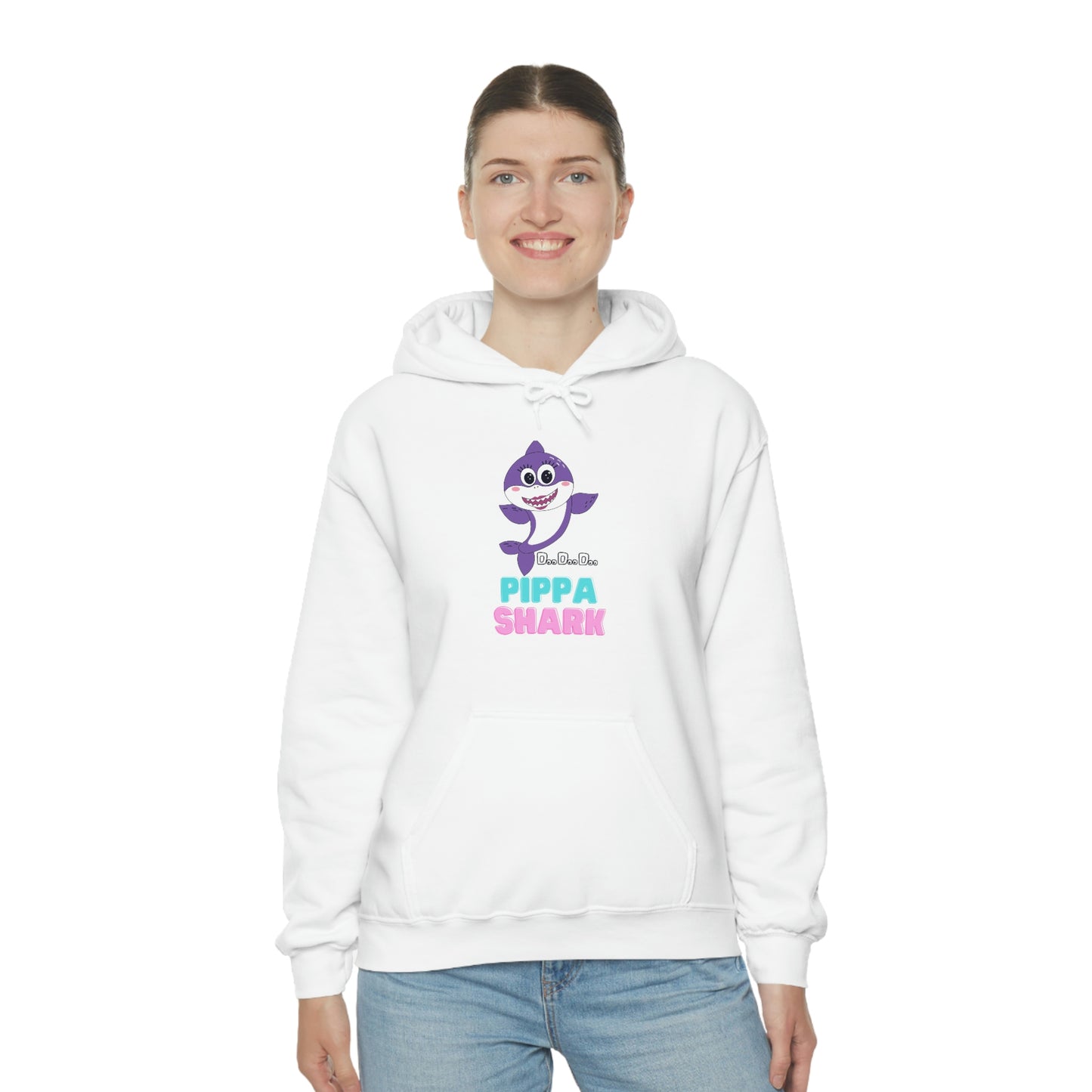 Pippa Shark Hoodie Unisex Heavy Blend Hooded Sweatshirt