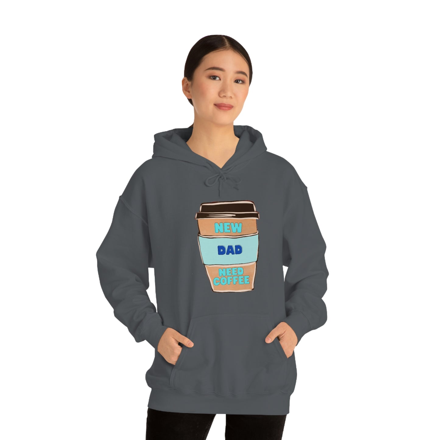New Dad Need Coffee Hoodie Unisex Heavy Blend Hooded Sweatshirt